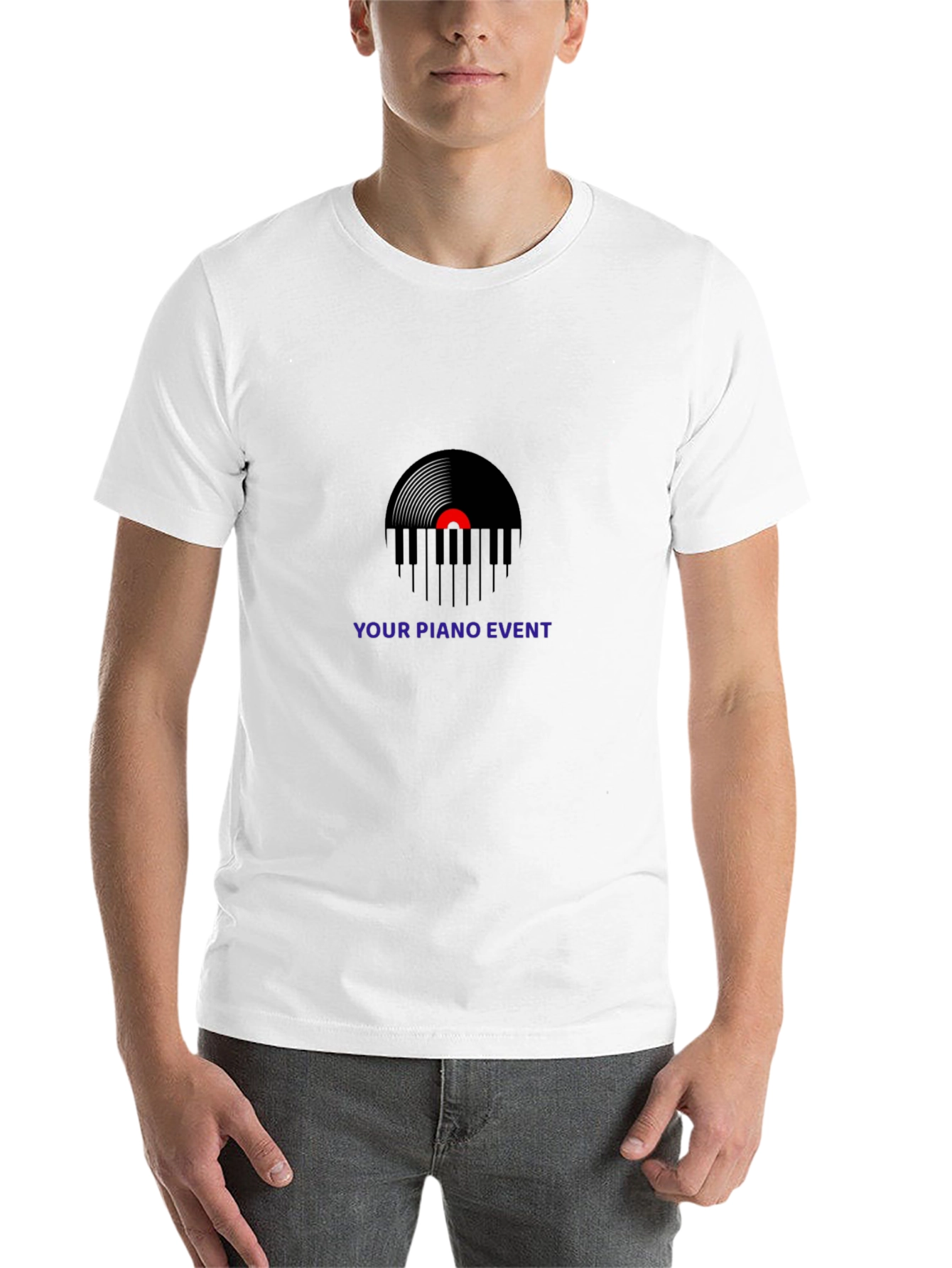 Black Your Piano Event Black Graphic T-Shirt view 14