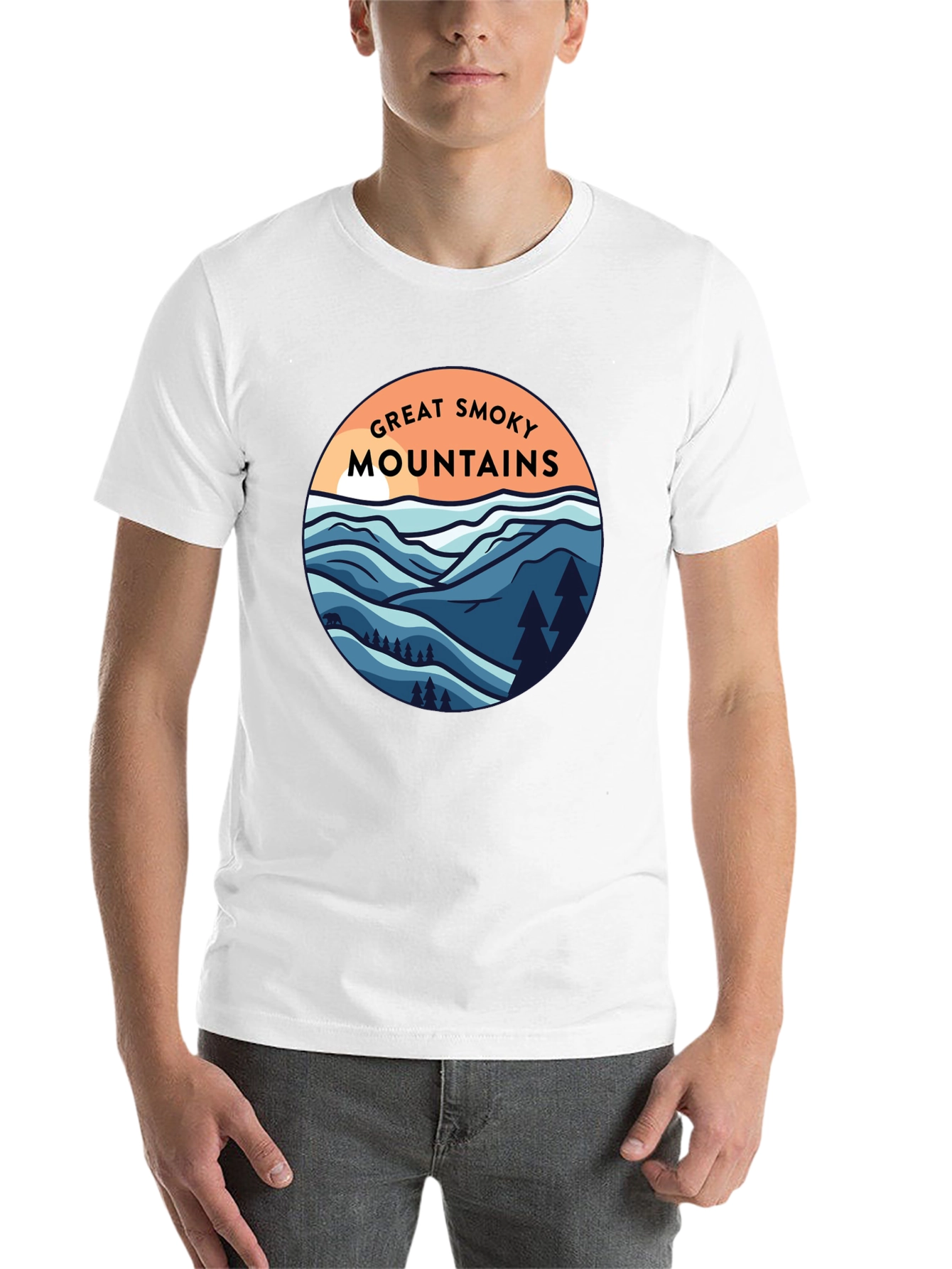 Black Great Smoky Mountains Graphic Tee - Black view 14