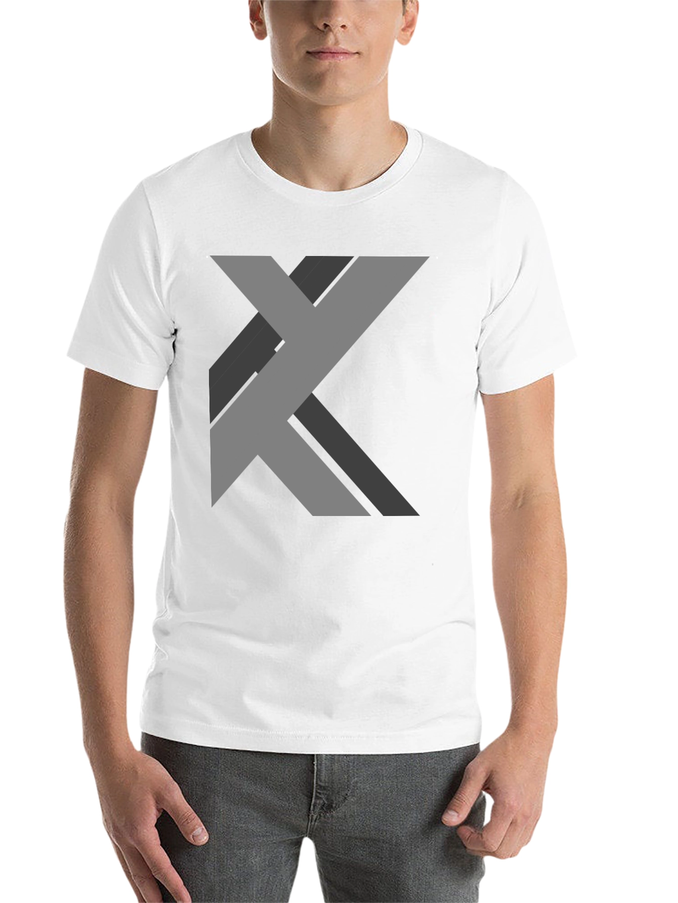 Black Modern Abstract Graphic T-Shirt - Black view 14