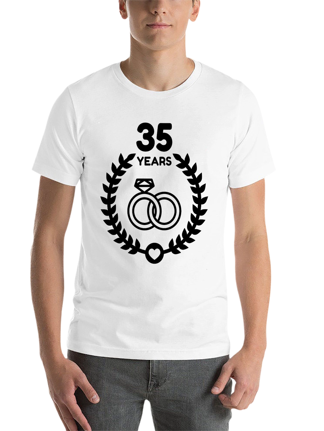 Black 35th Anniversary Rings T-Shirt view 14