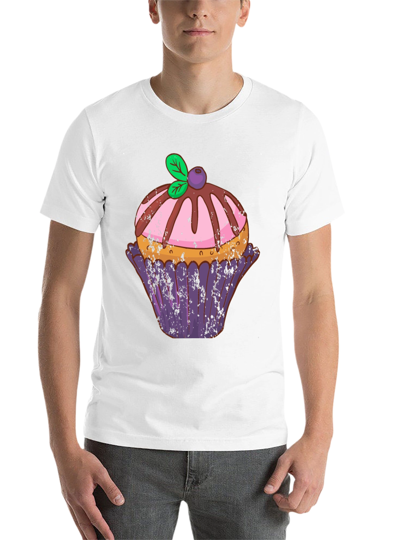 Black Cupcake Graphic Tee - Sweet Treat Design view 14
