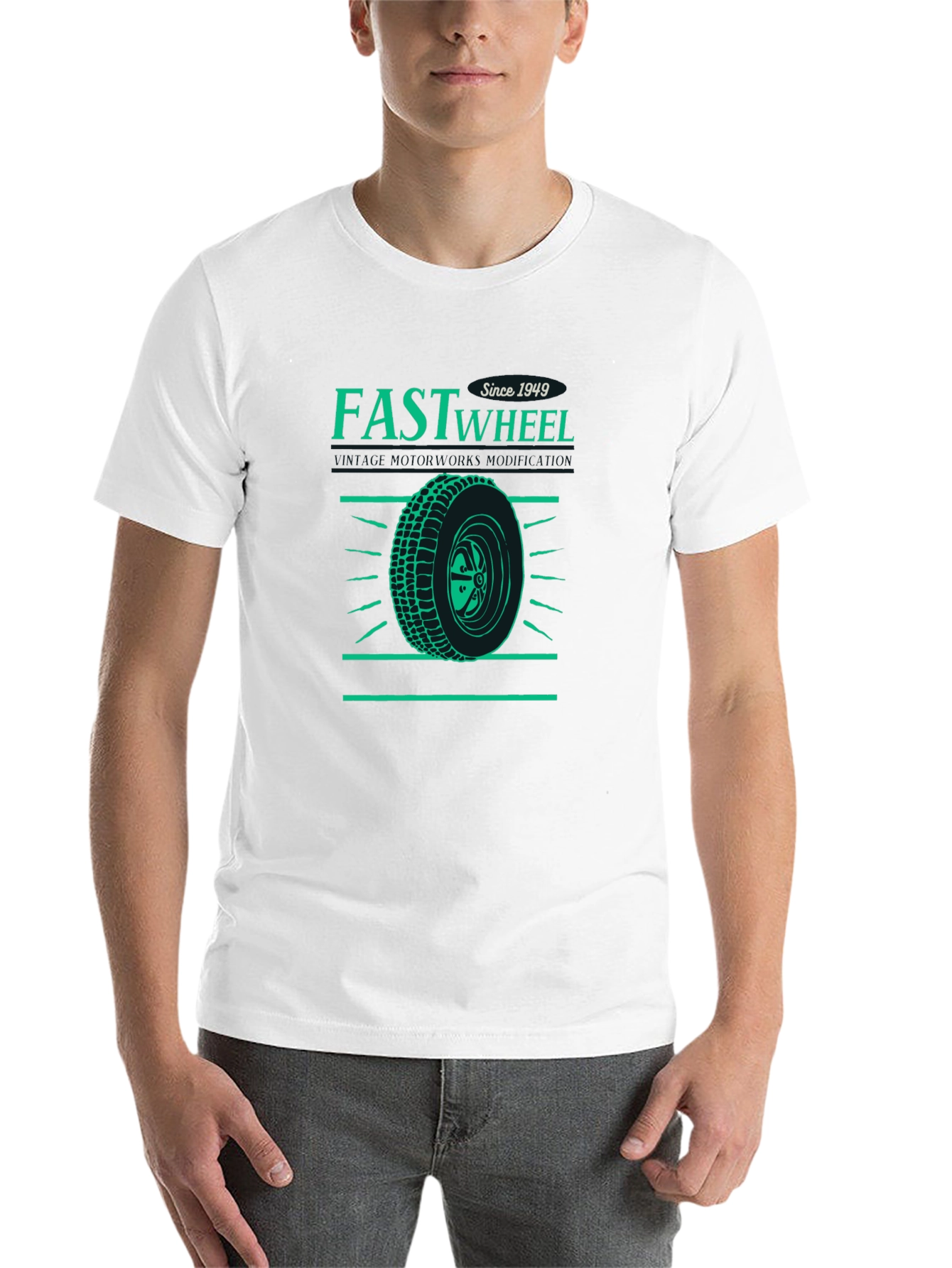 Black Vintage Fast Wheel Graphic Tee view 14