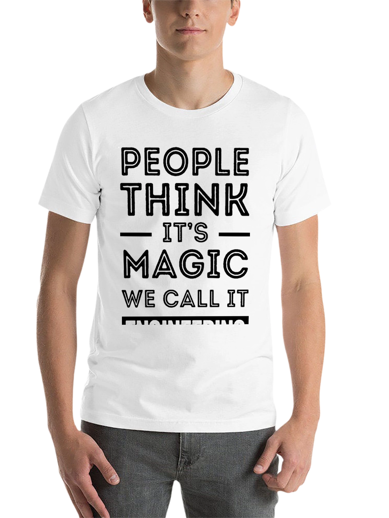 Black People Think It's Magic Funny T-Shirt view 14