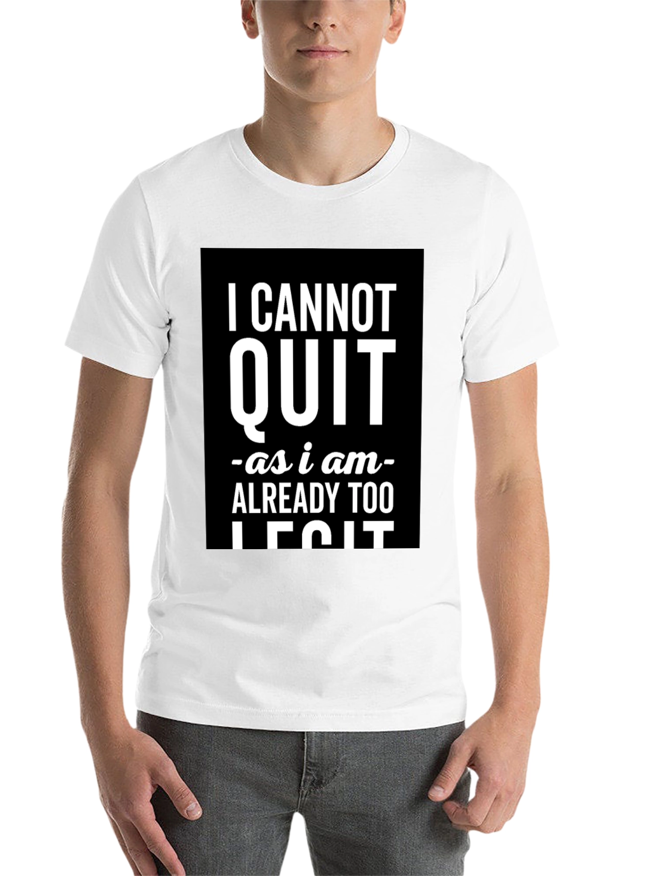 Black I Cannot Quit Legit Black Graphic T-Shirt view 14