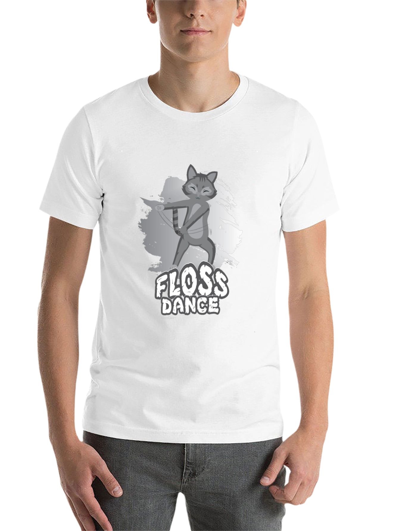 Black Floss Dance Cat Graphic Tee - Black view 14