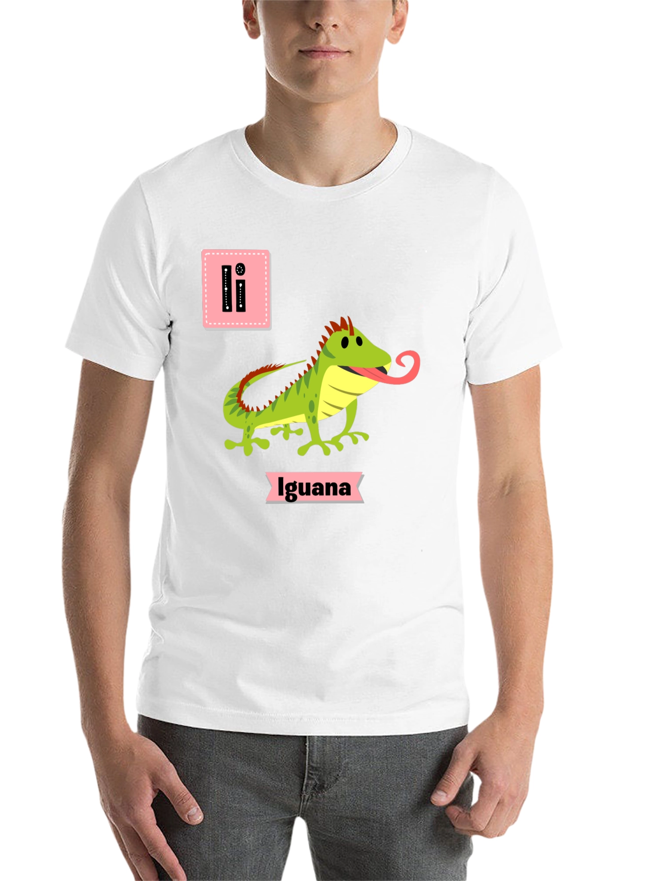 Black Iguana Alphabet Black T-Shirt view 14