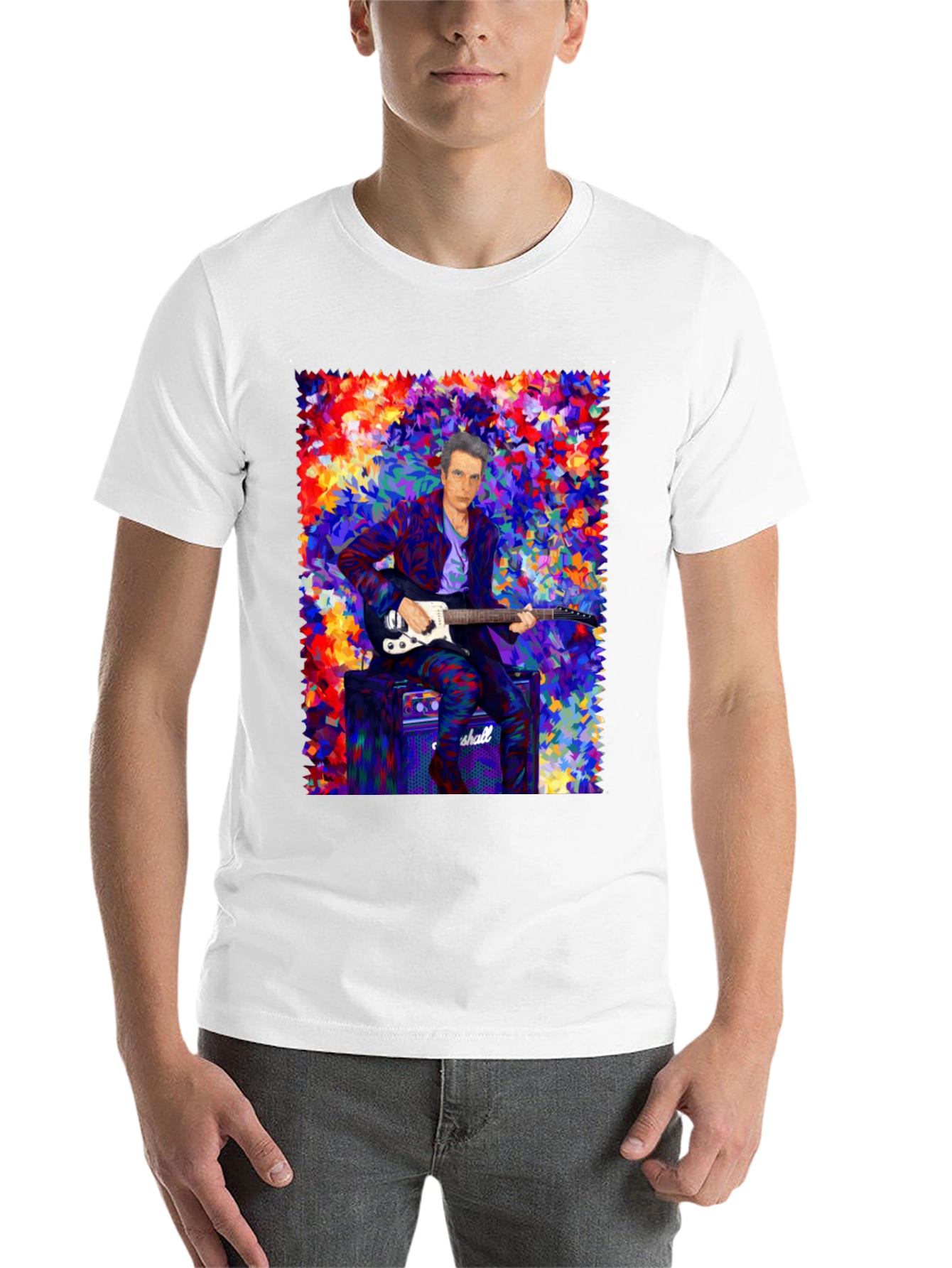 Black Colorful Musician Graphic T-Shirt view 14