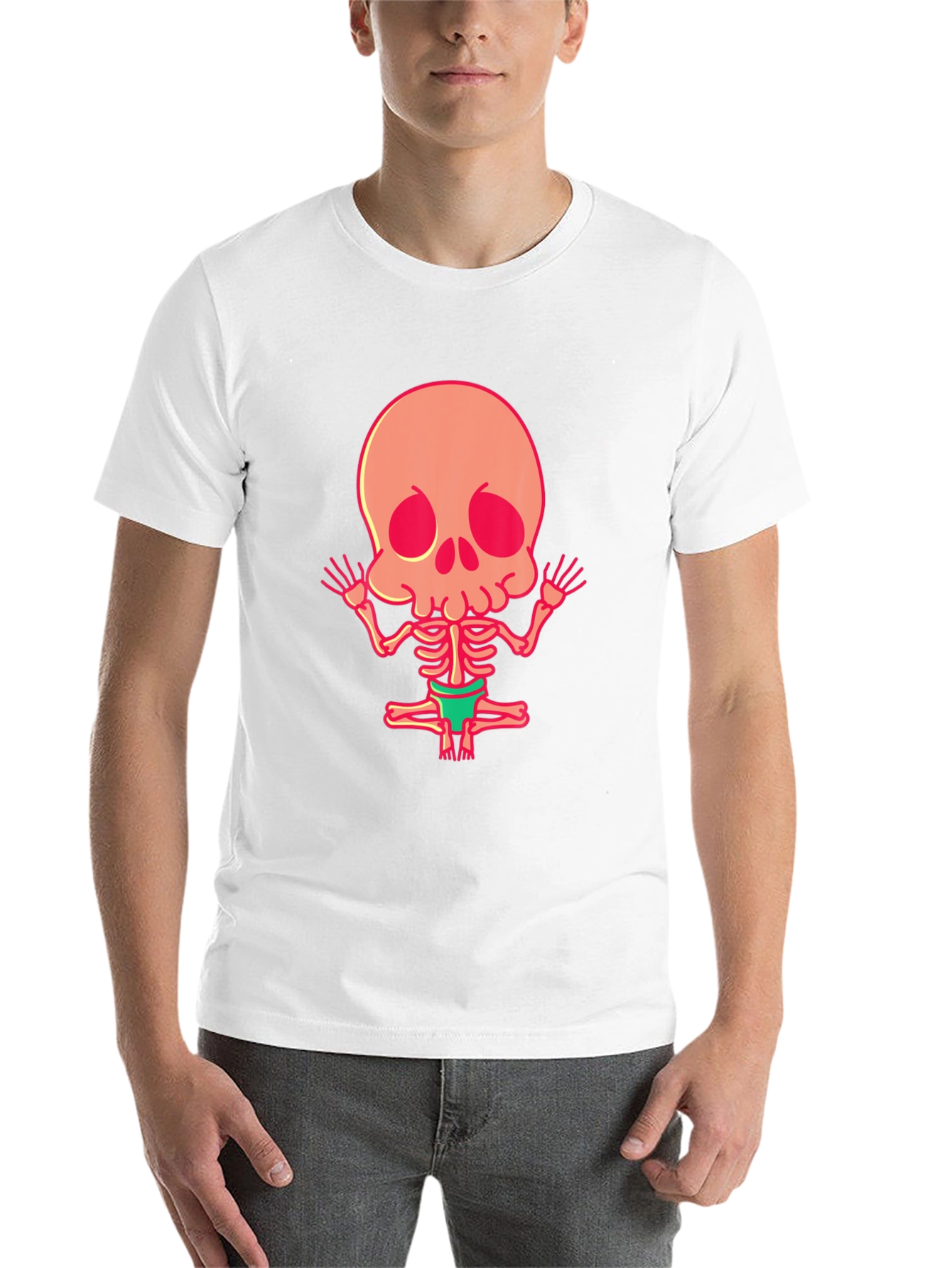 Black Skeleton Yoga Funny Graphic Tee view 14