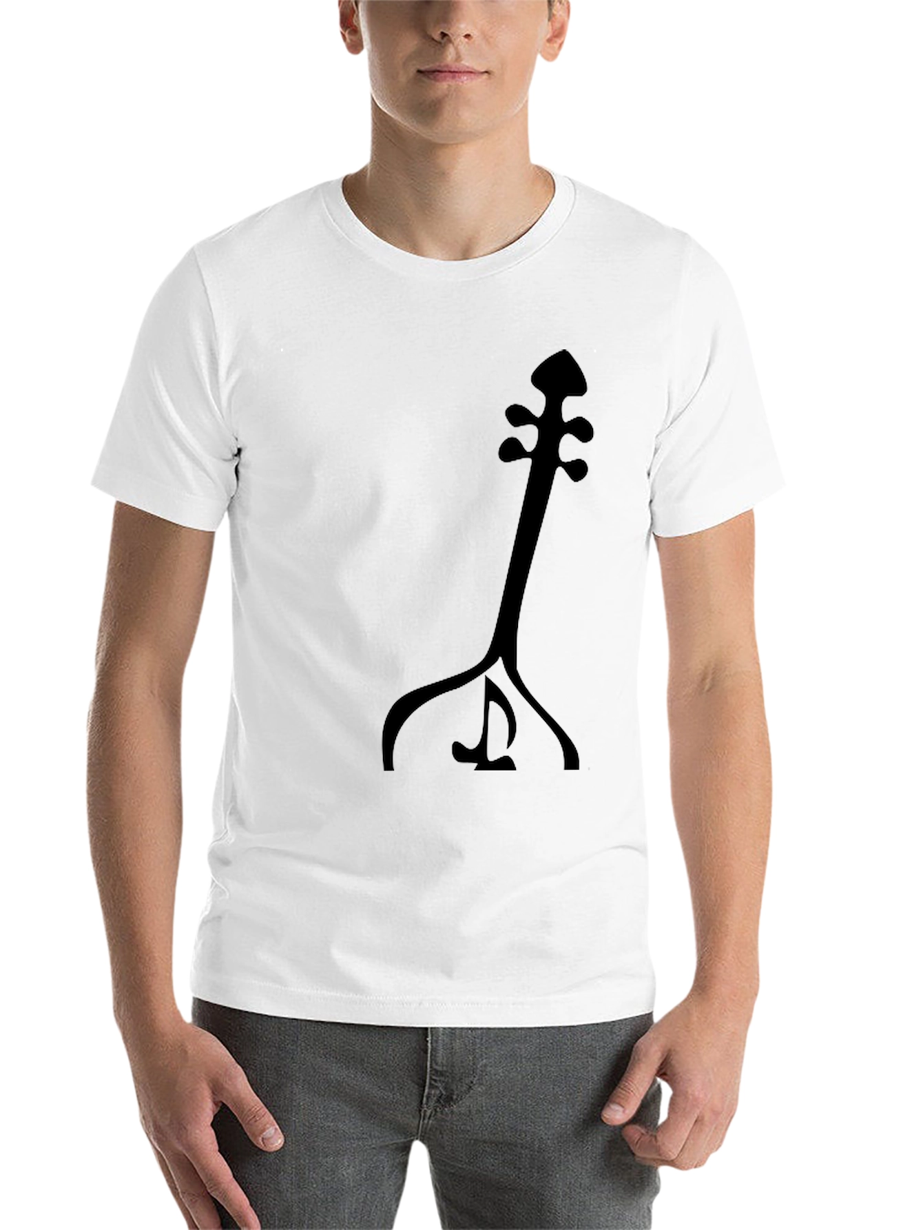 Black Abstract Musical Instrument Graphic T-Shirt view 14