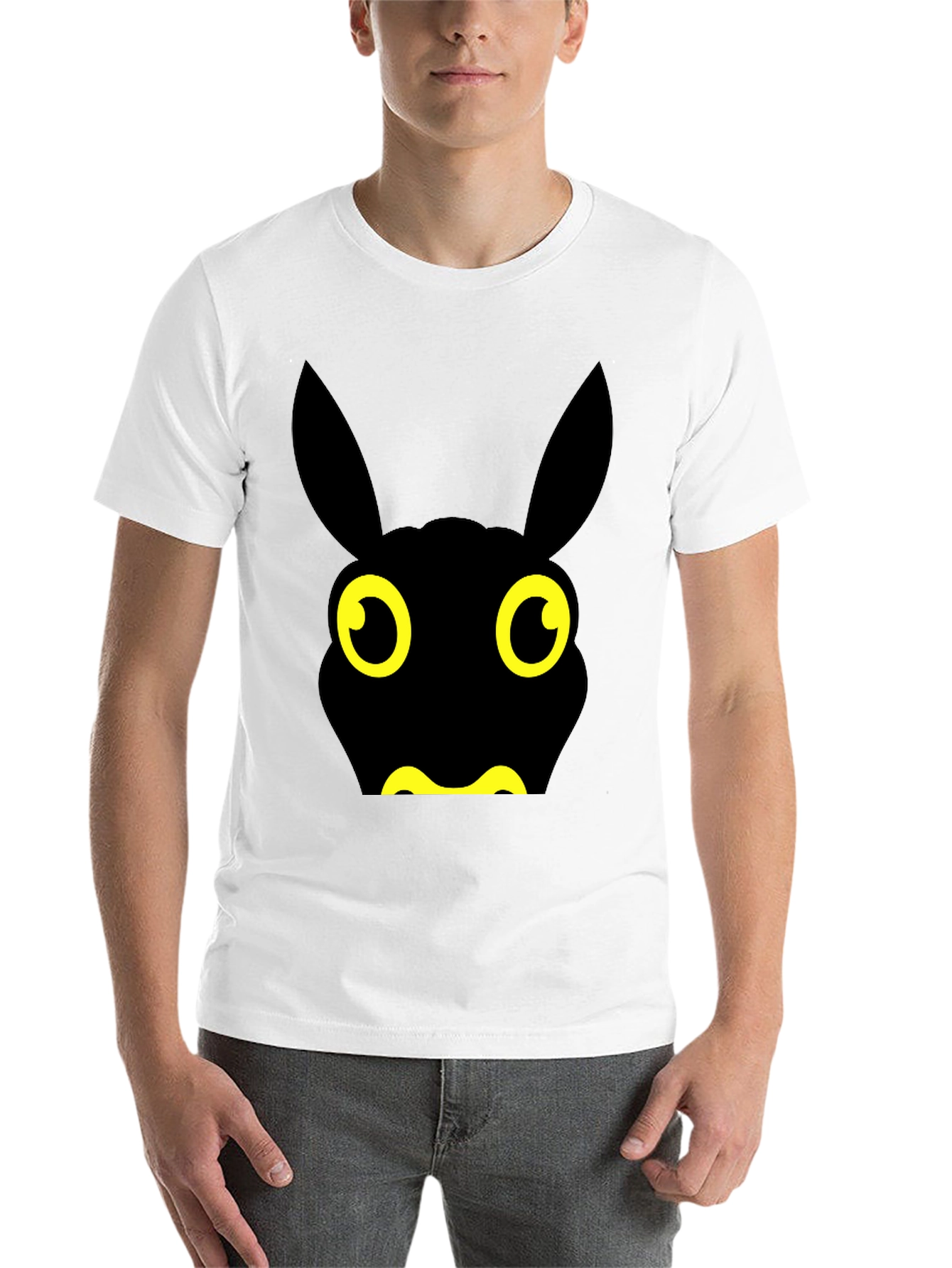 Black Fun Black Cartoon Animal Graphic Tee view 14