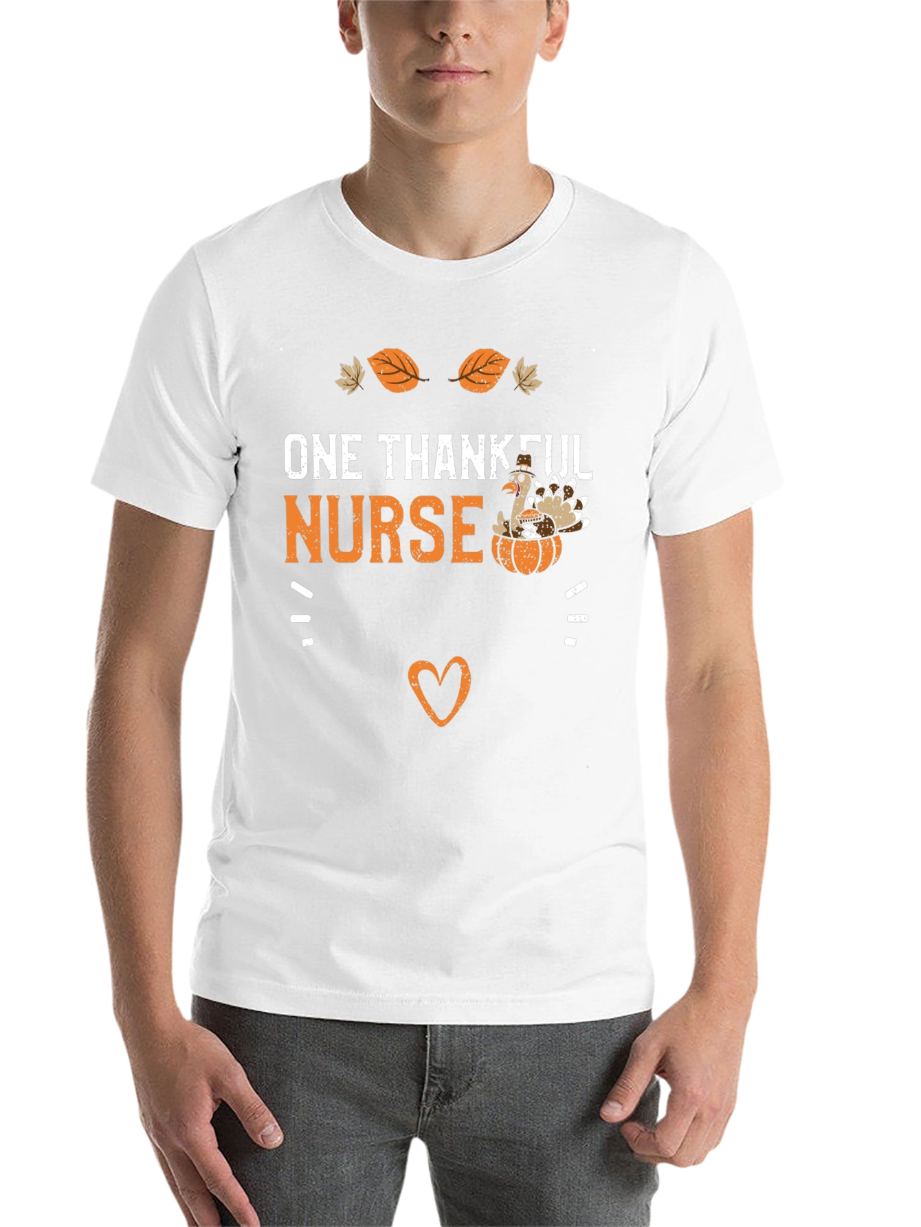One Thankful Nurse Thanksgiving T-Shirt - 14