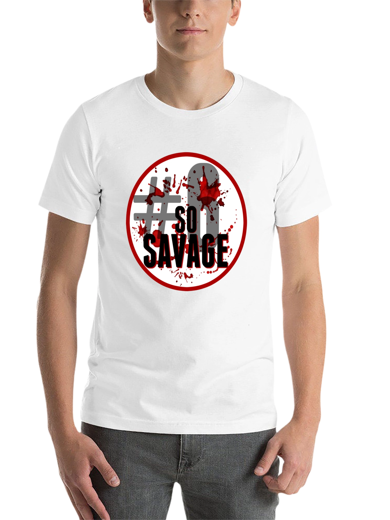 Black So Savage Graphic Tee - Black Cotton Blend view 14