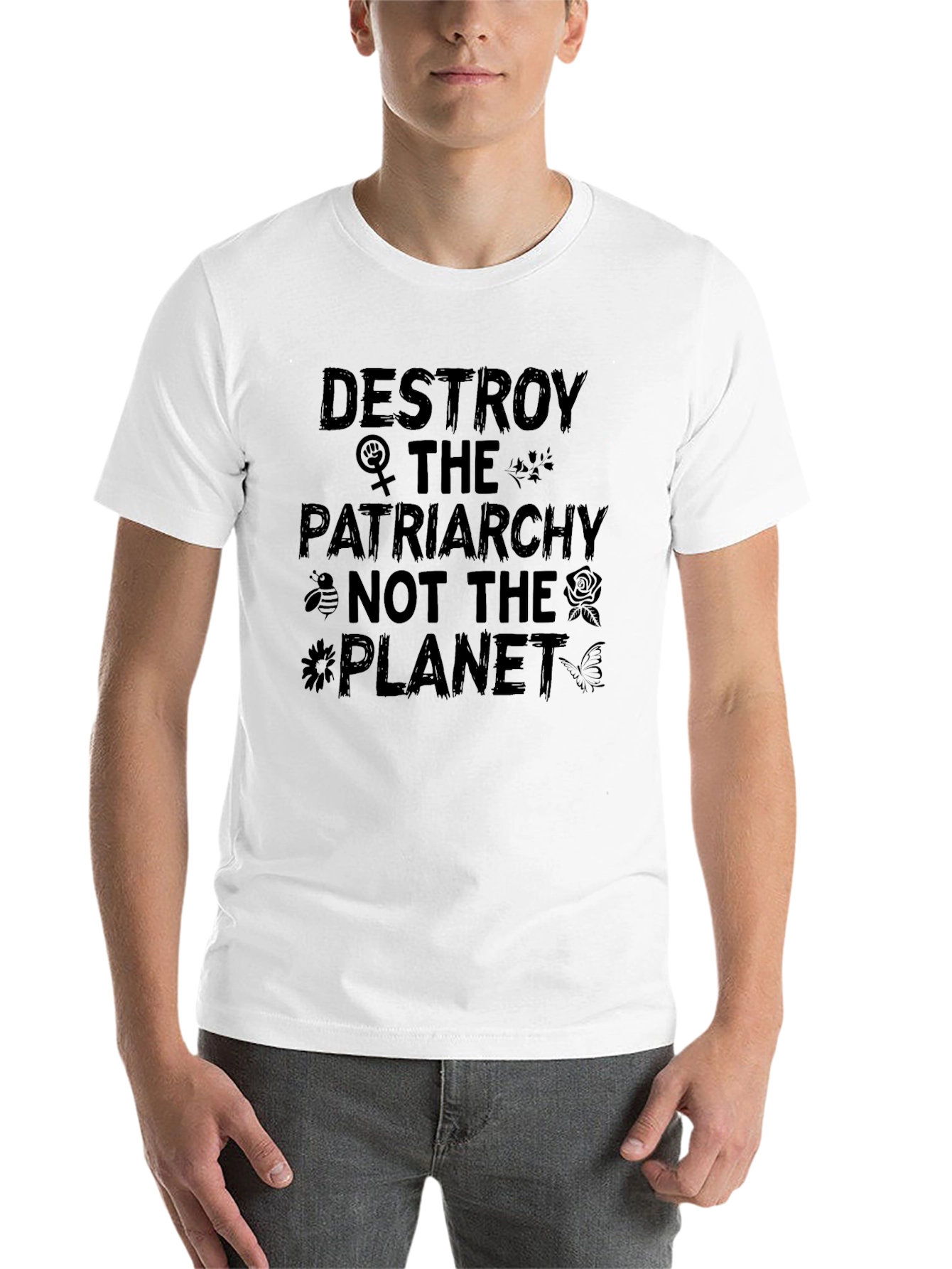 Black Destroy Patriarchy T-Shirt view 14