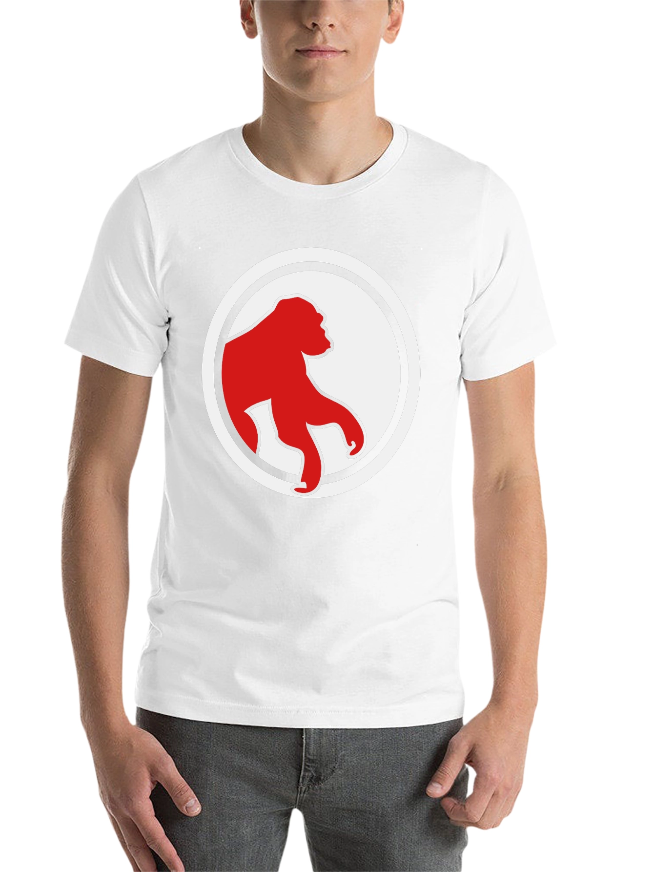 Black Red Ape Graphic Tee - Modern Black Shirt view 14