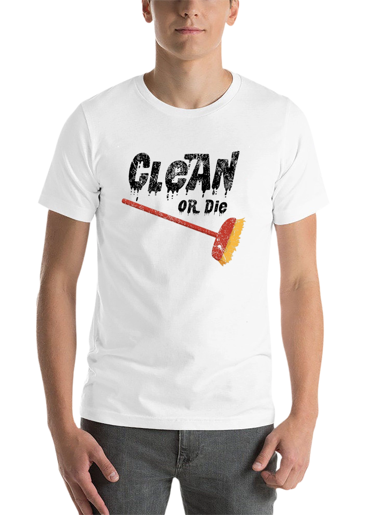 Black Clean or Die T-Shirt - Funny Cleaning Humor Tee view 14