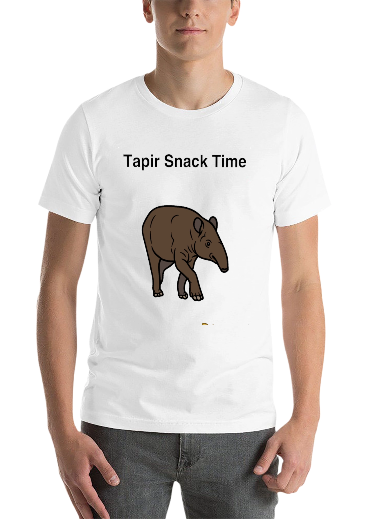 Black Tapir Snack Time Graphic T-Shirt view 14