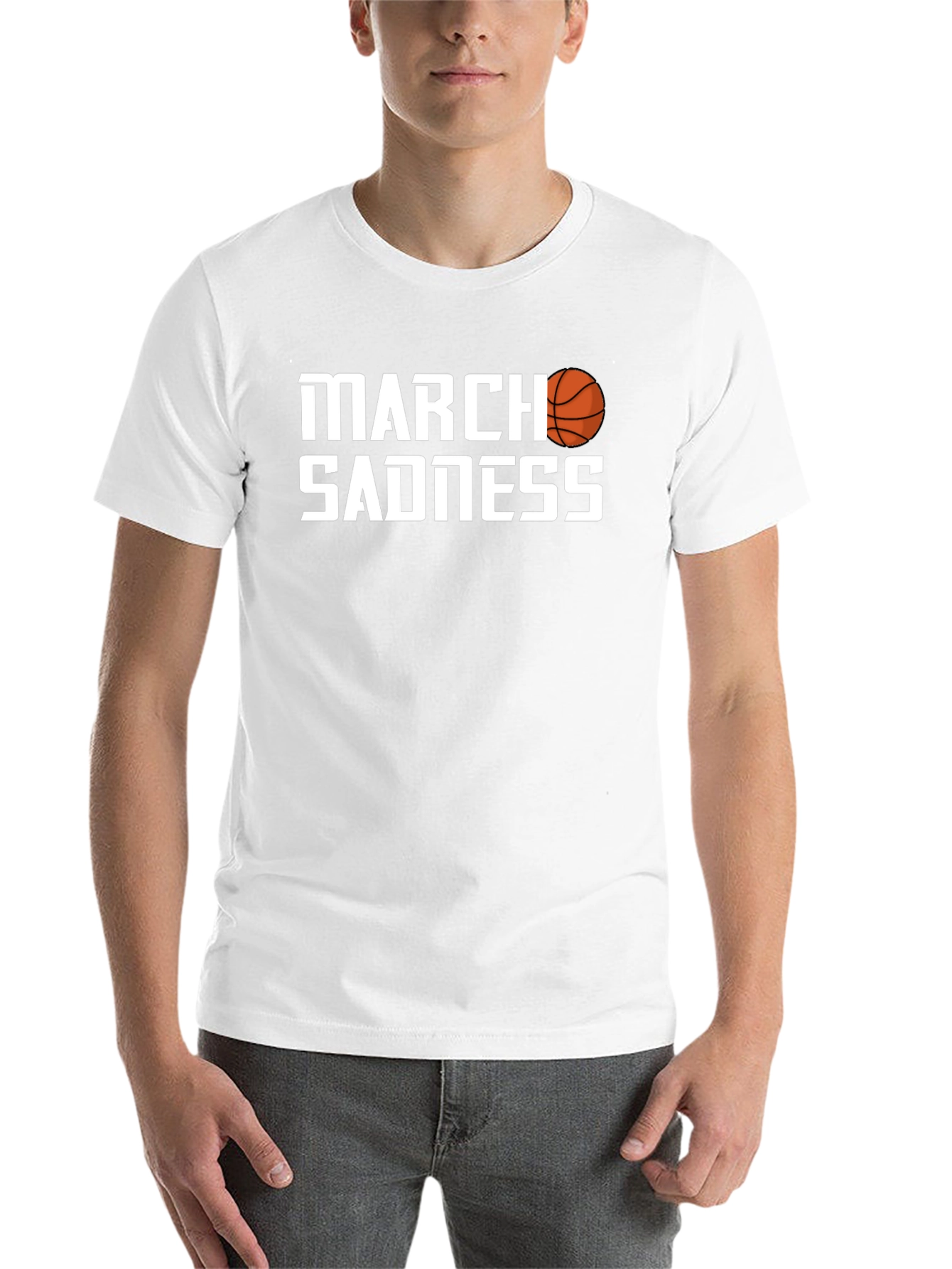 Black March Sadness Graphic Tee - Basketball Fan T-Shirt view 14