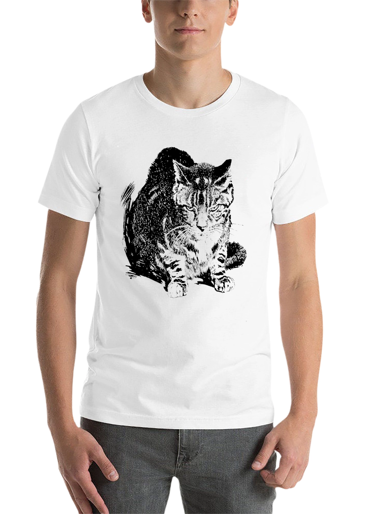 Black Black Cat Graphic T-Shirt view 14
