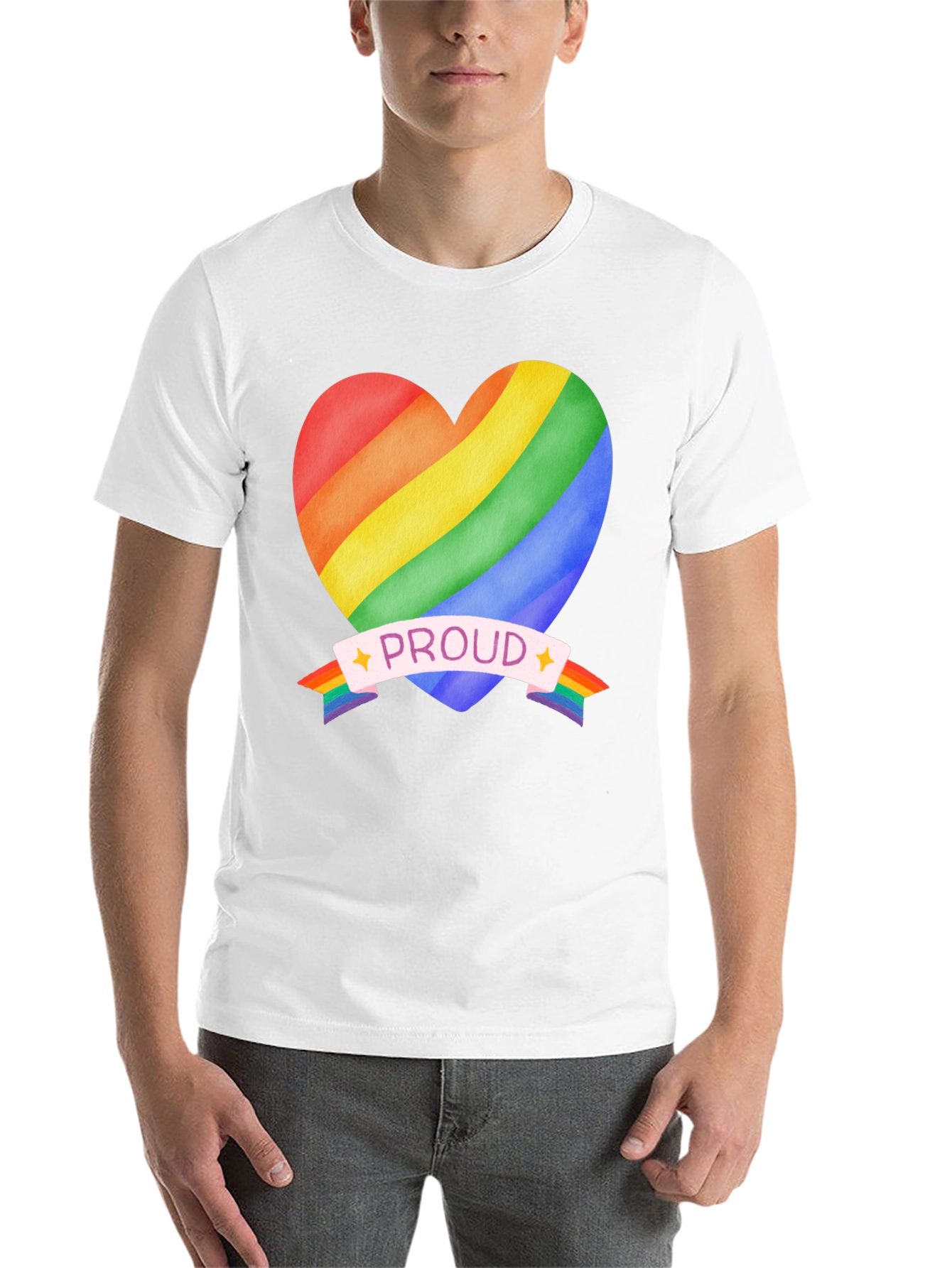 Rainbow Heart Proud T-Shirt - 14