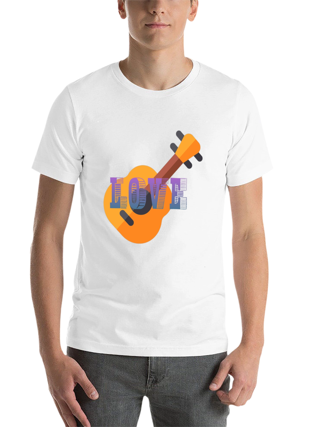 Black Love Guitar T-Shirt - Music Lover Tee view 14