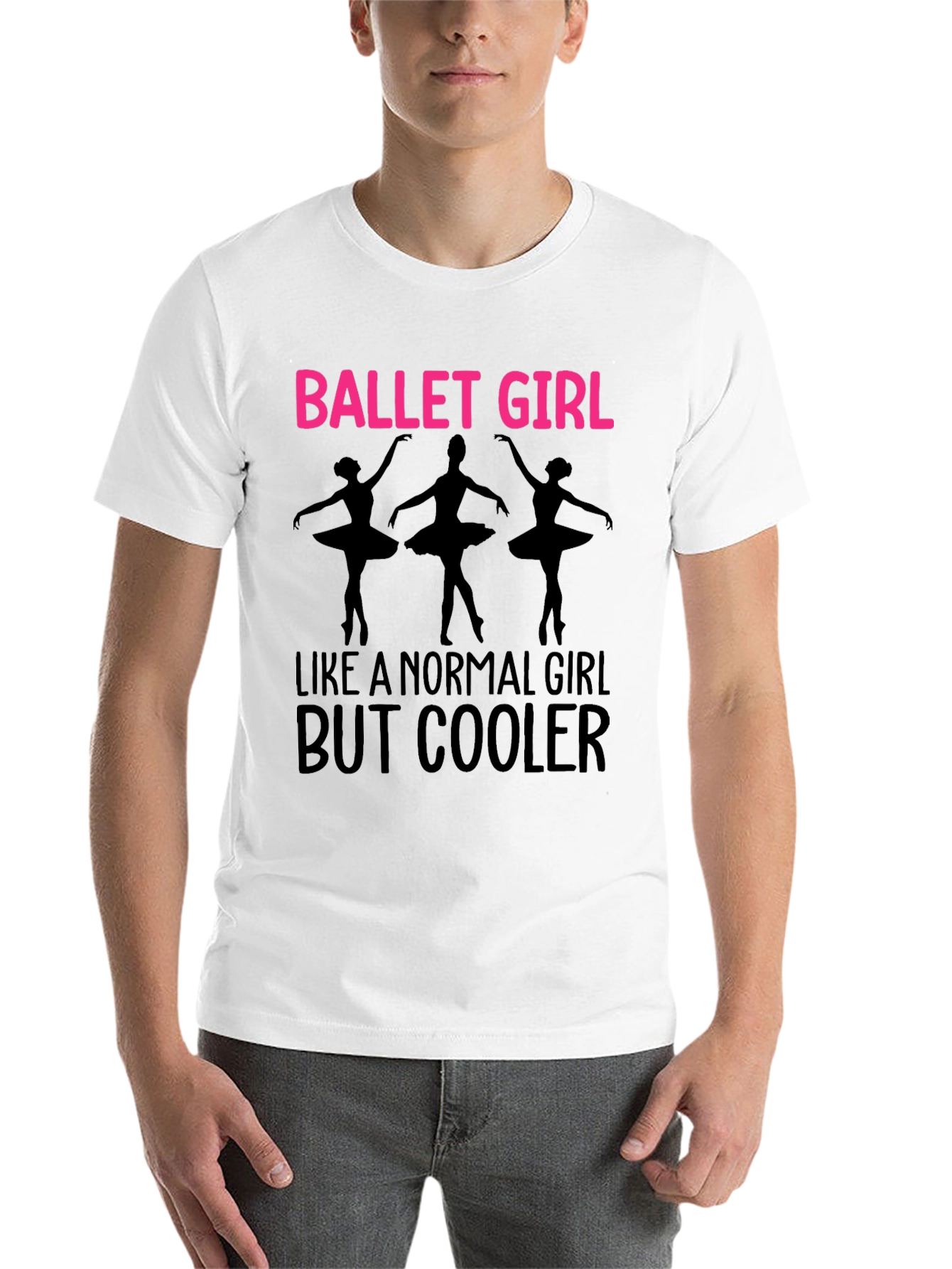 Black Ballet Girl T-Shirt - Dance Lover Tee view 14