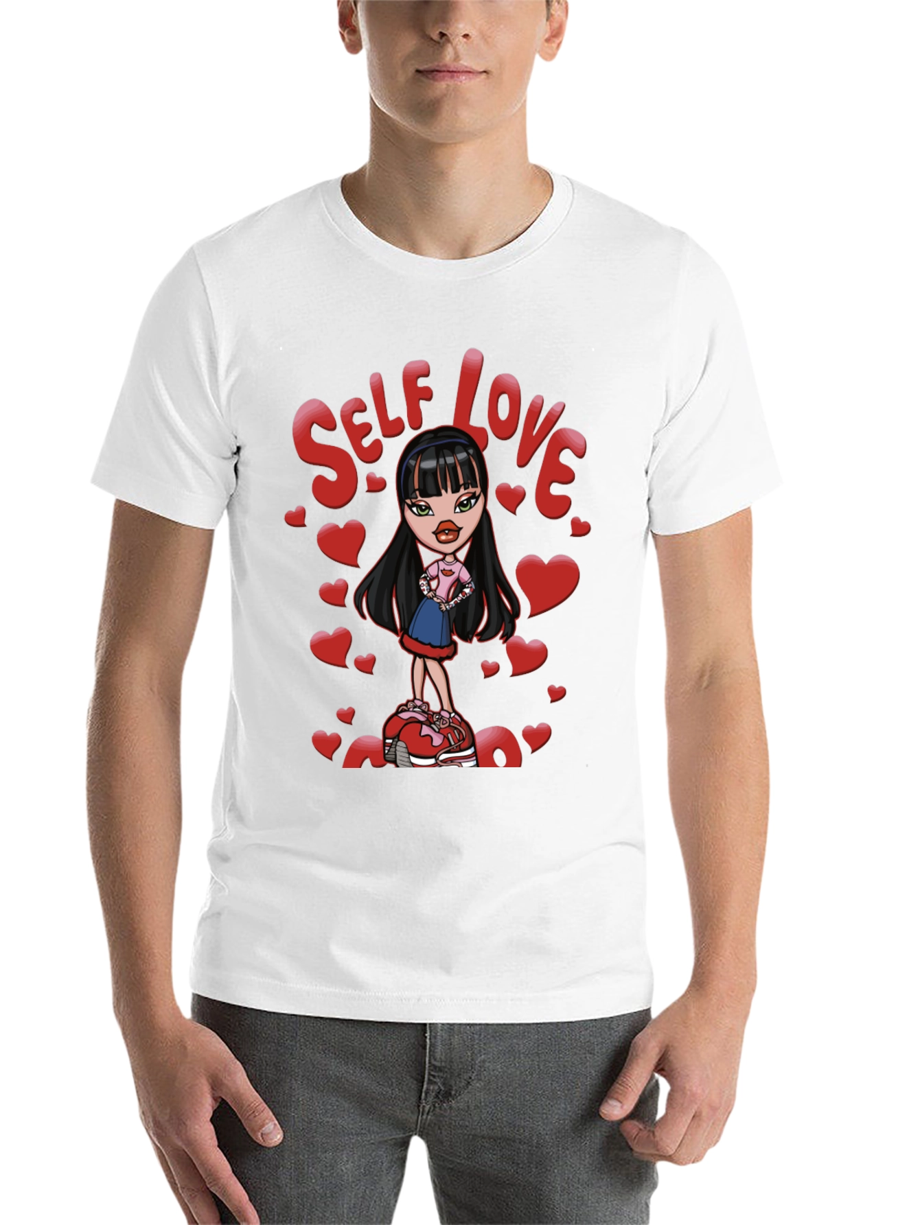 Black Self Love Bratz Doll Graphic T-Shirt view 14
