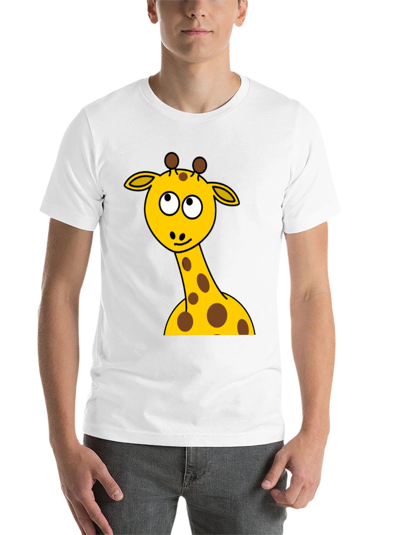 Black Giraffe Graphic Tee - Unisex Black T-Shirt view 14