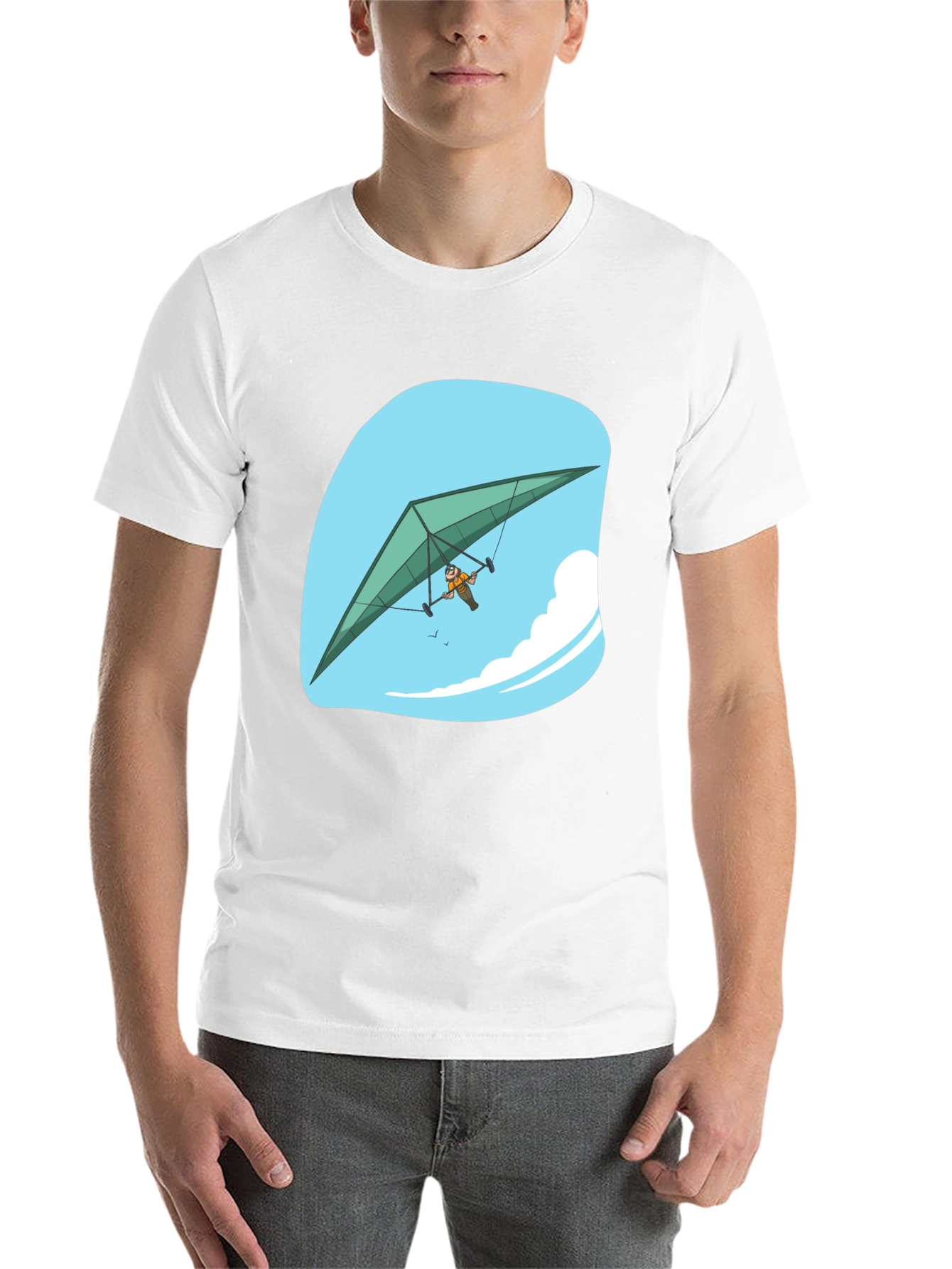 Black Hang Glider T-Shirt, Sky Adventure Tee view 14