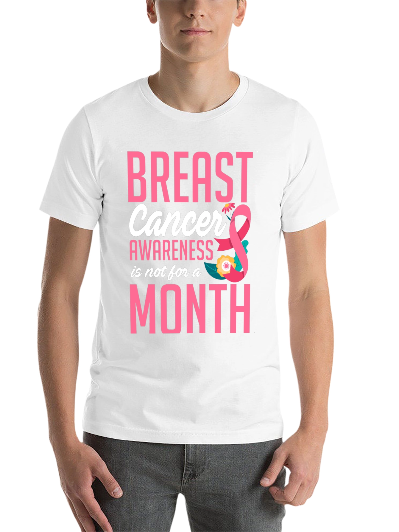 Black Breast Cancer Awareness T-Shirt view 14