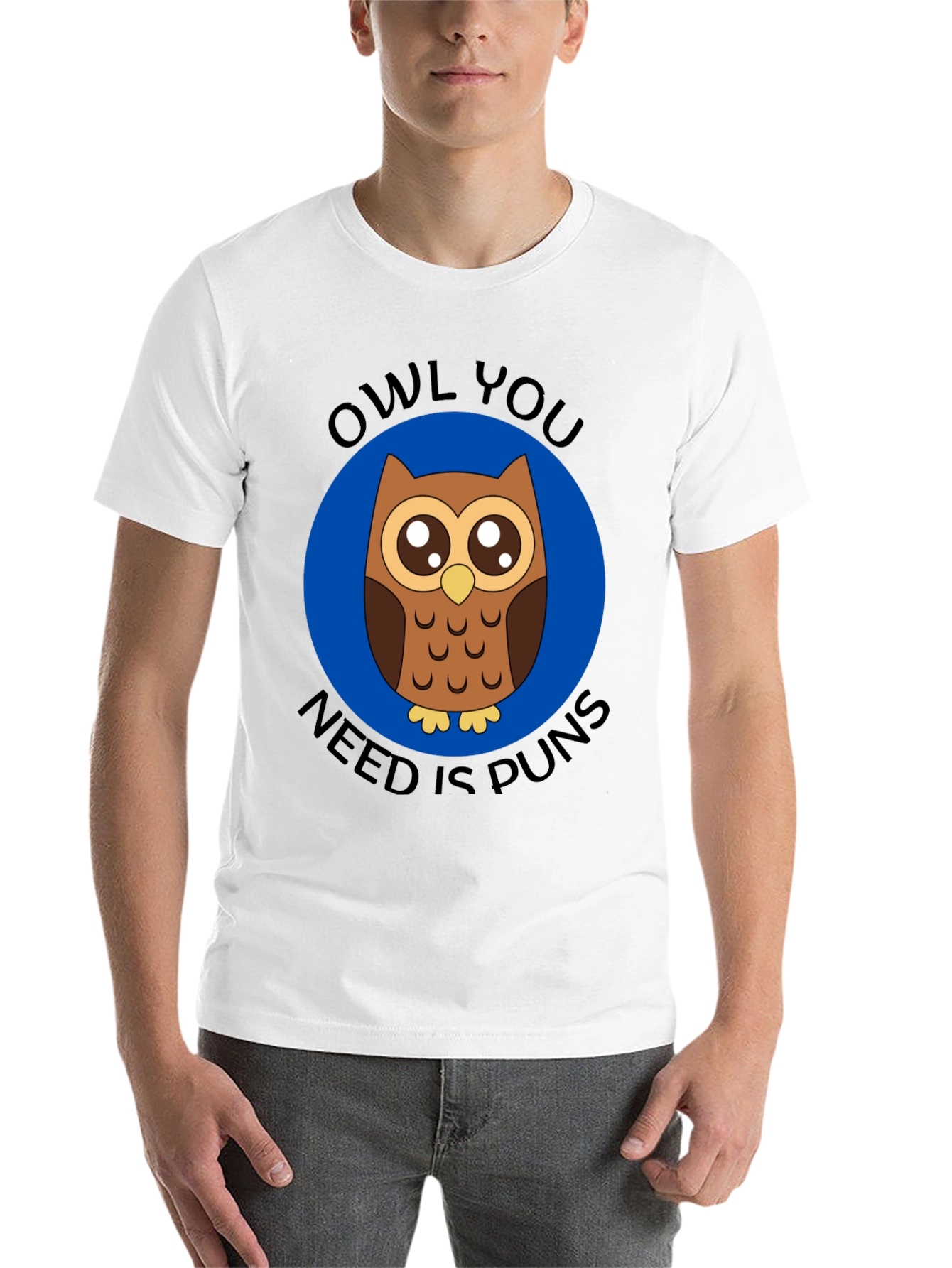 Black Owl You Need Is Puns T-Shirt - Funny Animal Graphic Tee view 14