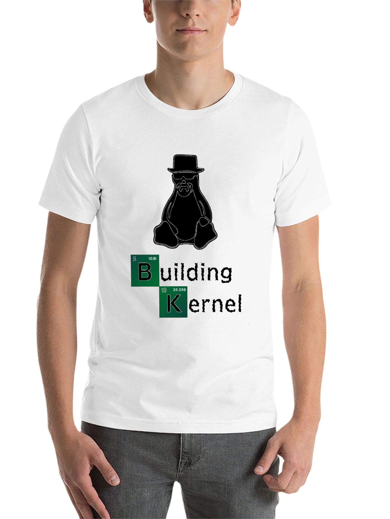 Black Building Kernel Breaking Bad Penguin T-Shirt view 14
