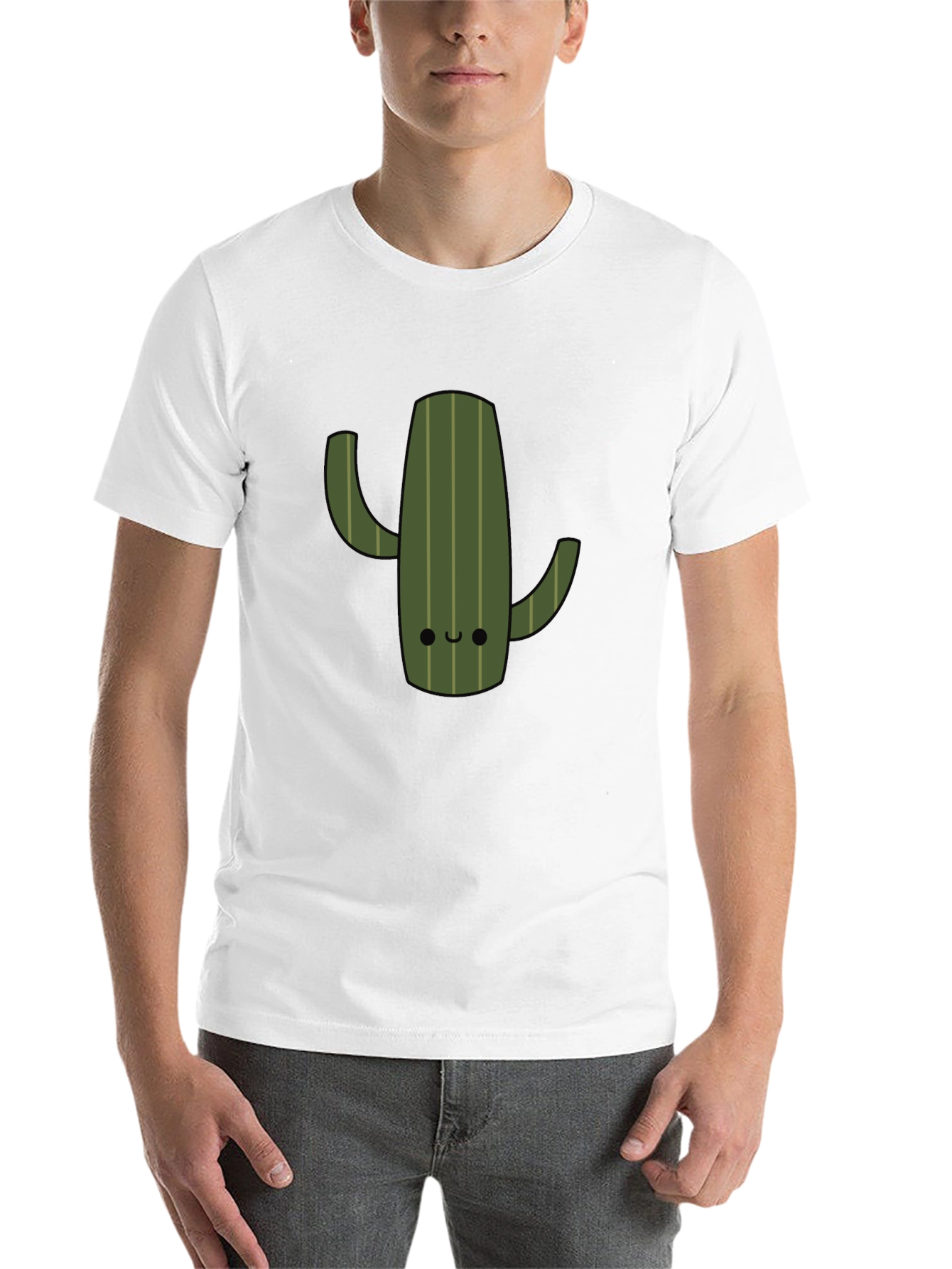 Black Cute Cactus Graphic Tee - Trendy Black T-Shirt view 14