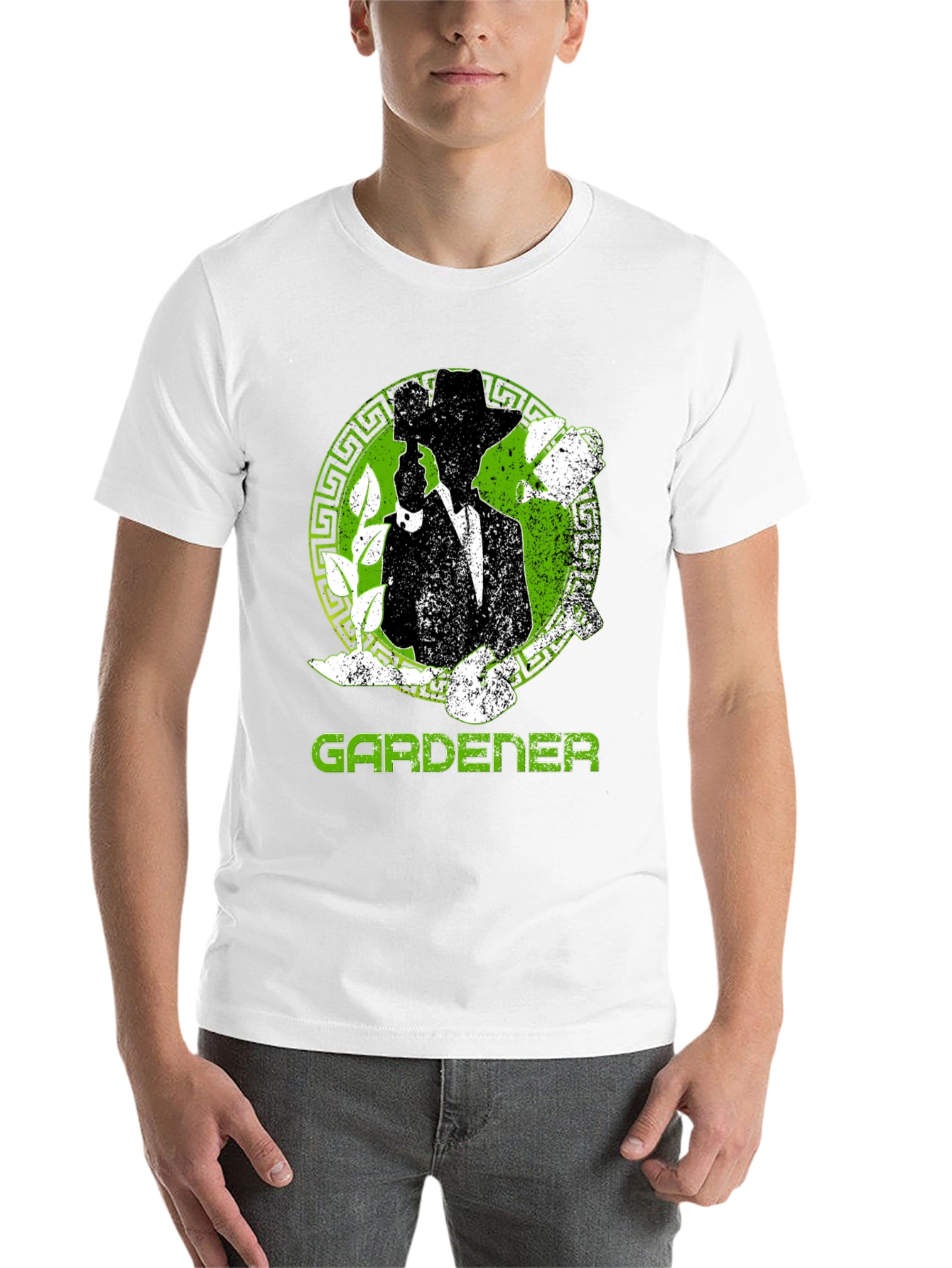 Black Gardener T-Shirt: Silhouette Design view 14