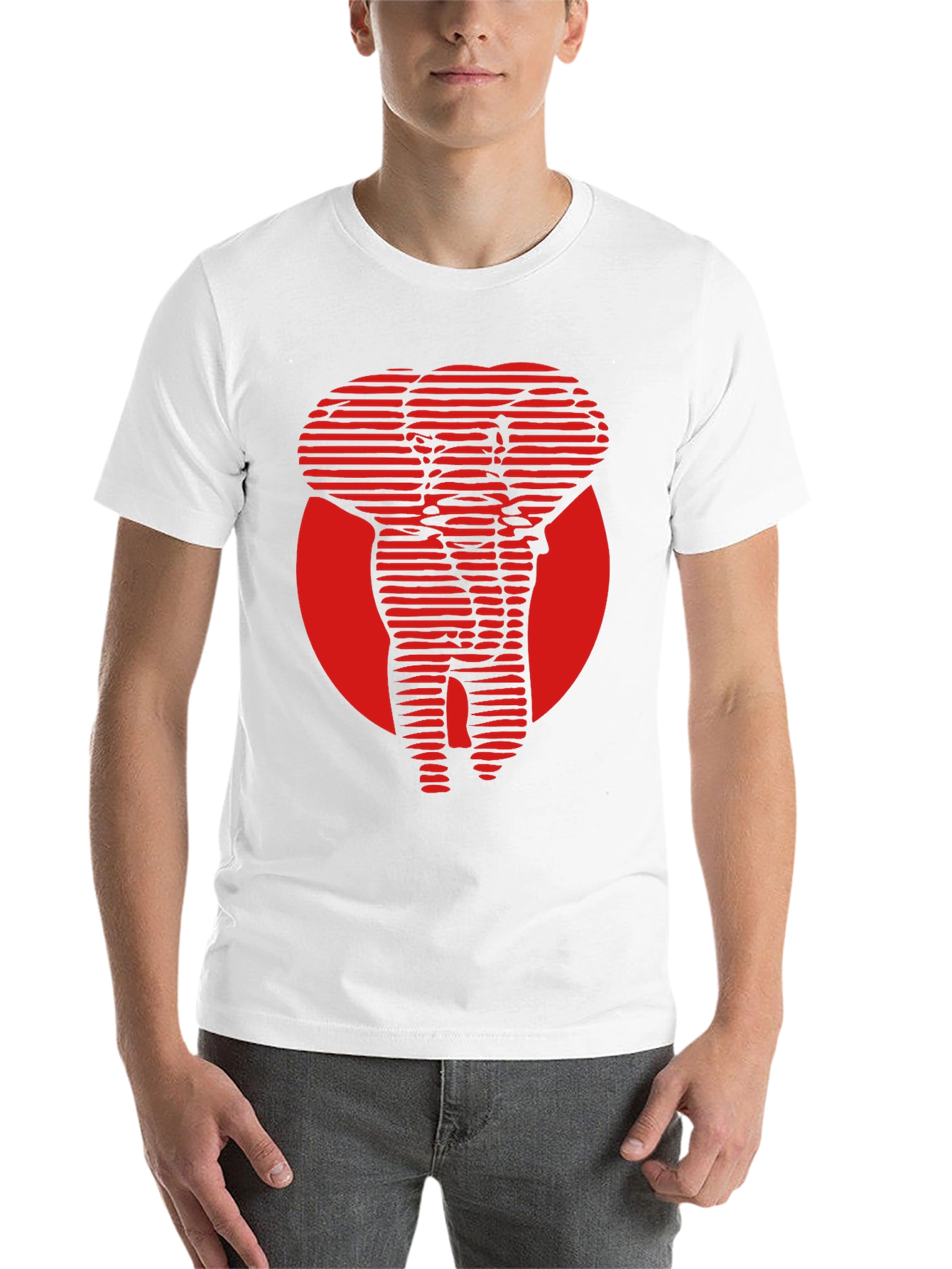 Black Red Elephant Graphic Tee - Cool Stylish Design view 14