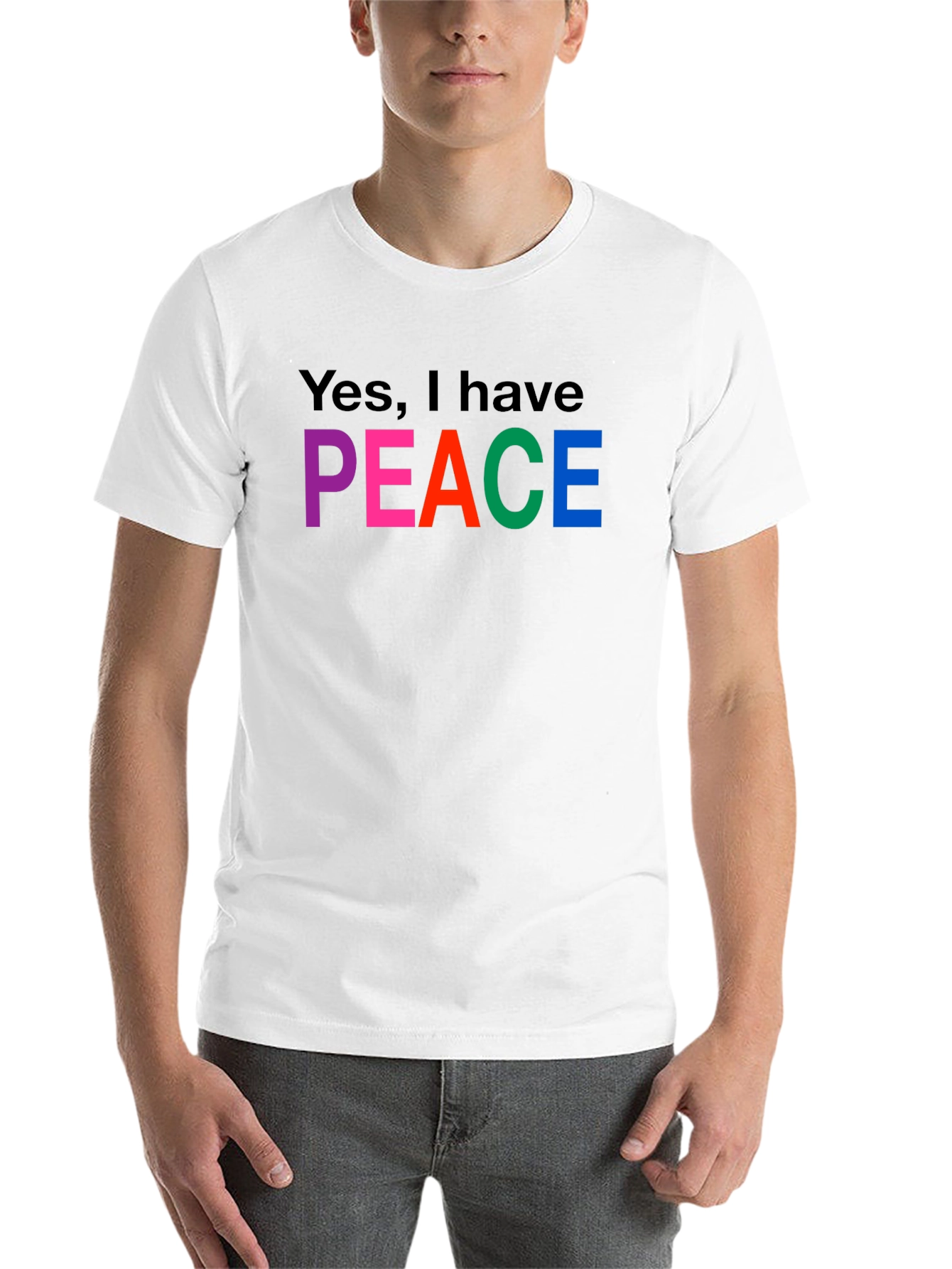 Black Peace T-Shirt - Colorful Graphic Tee view 14