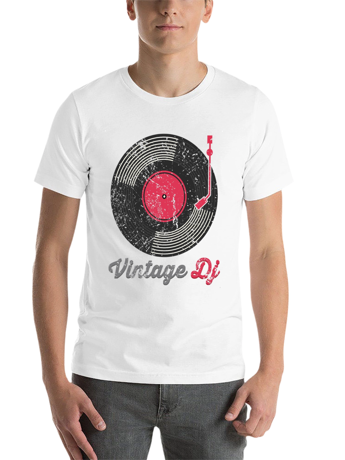 Black Vintage DJ Record Player Graphic Tee view 14