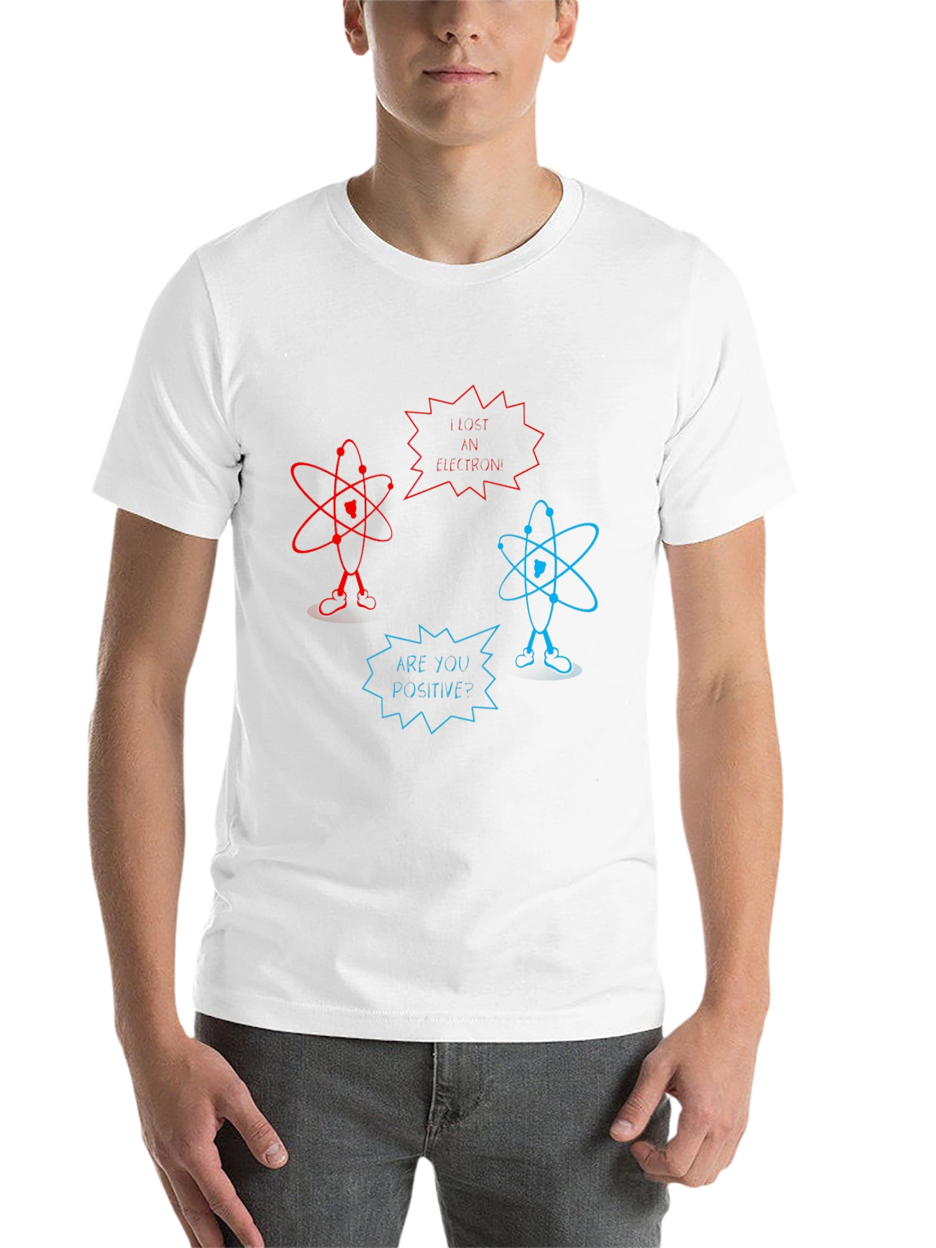 Black Funny Science Pun T-Shirt - Lost an Electron? view 14