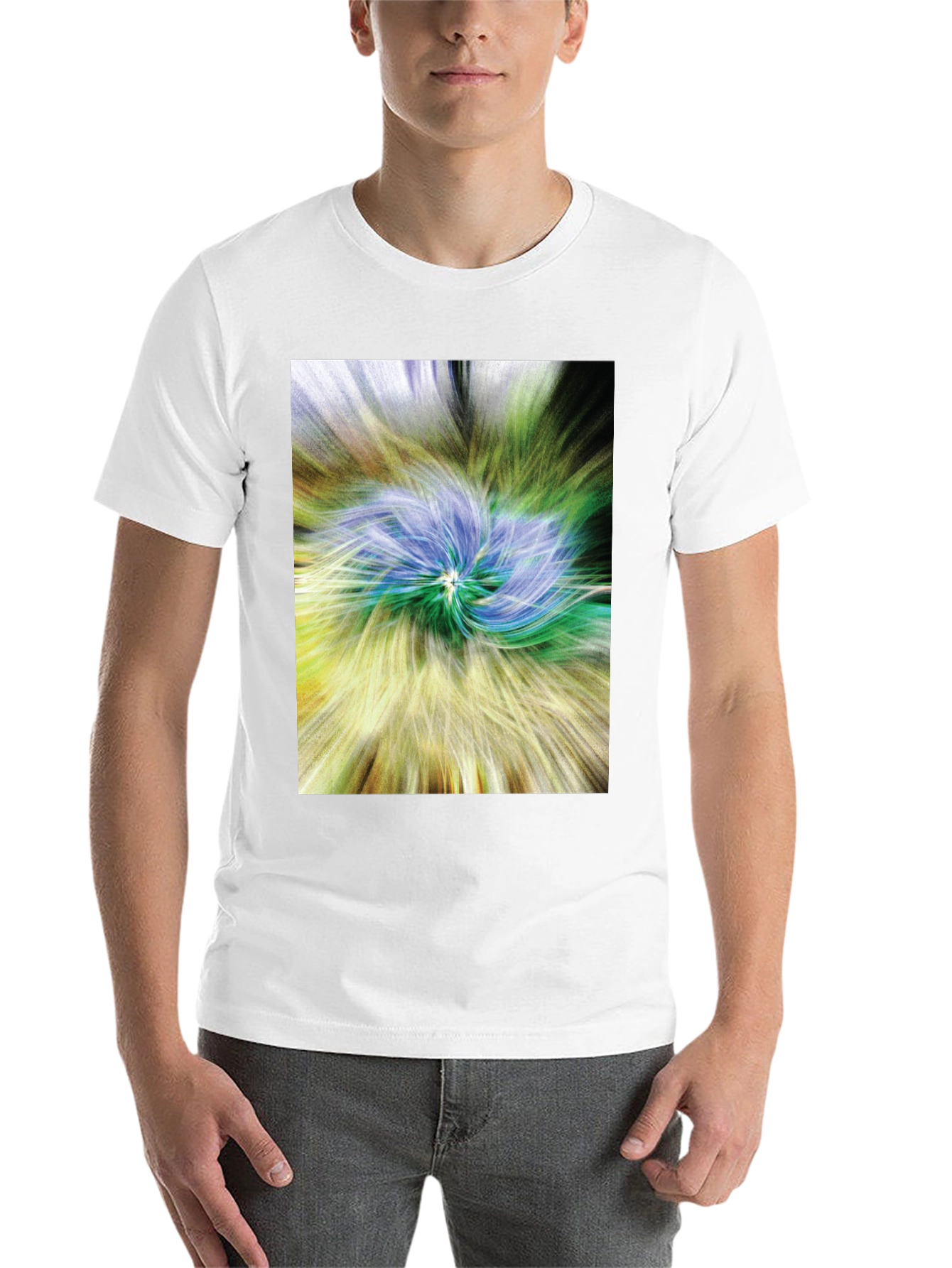 Black Abstract Swirl Graphic Tee - Black view 14