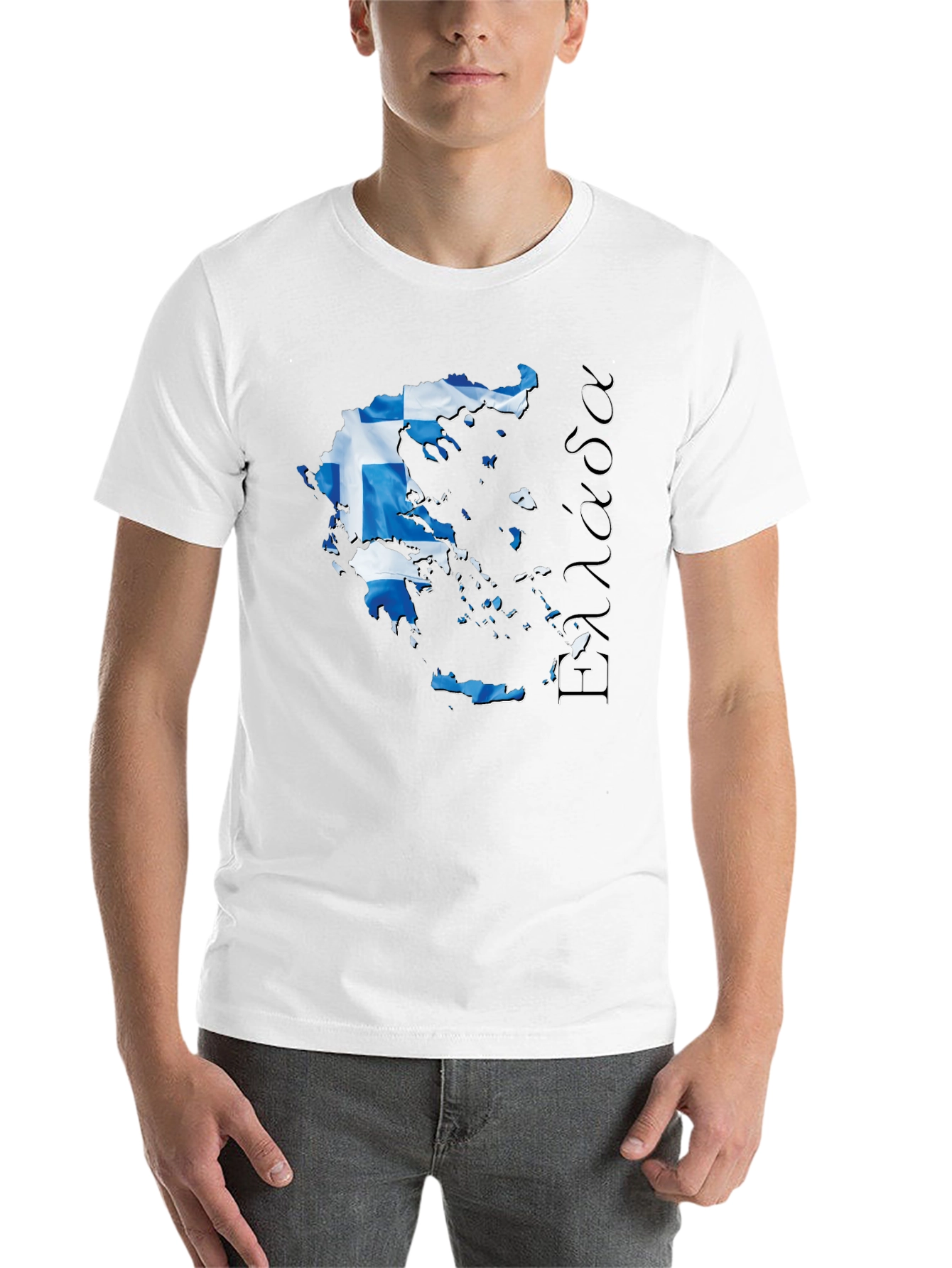 Black Greece Flag Map T-Shirt  view 14