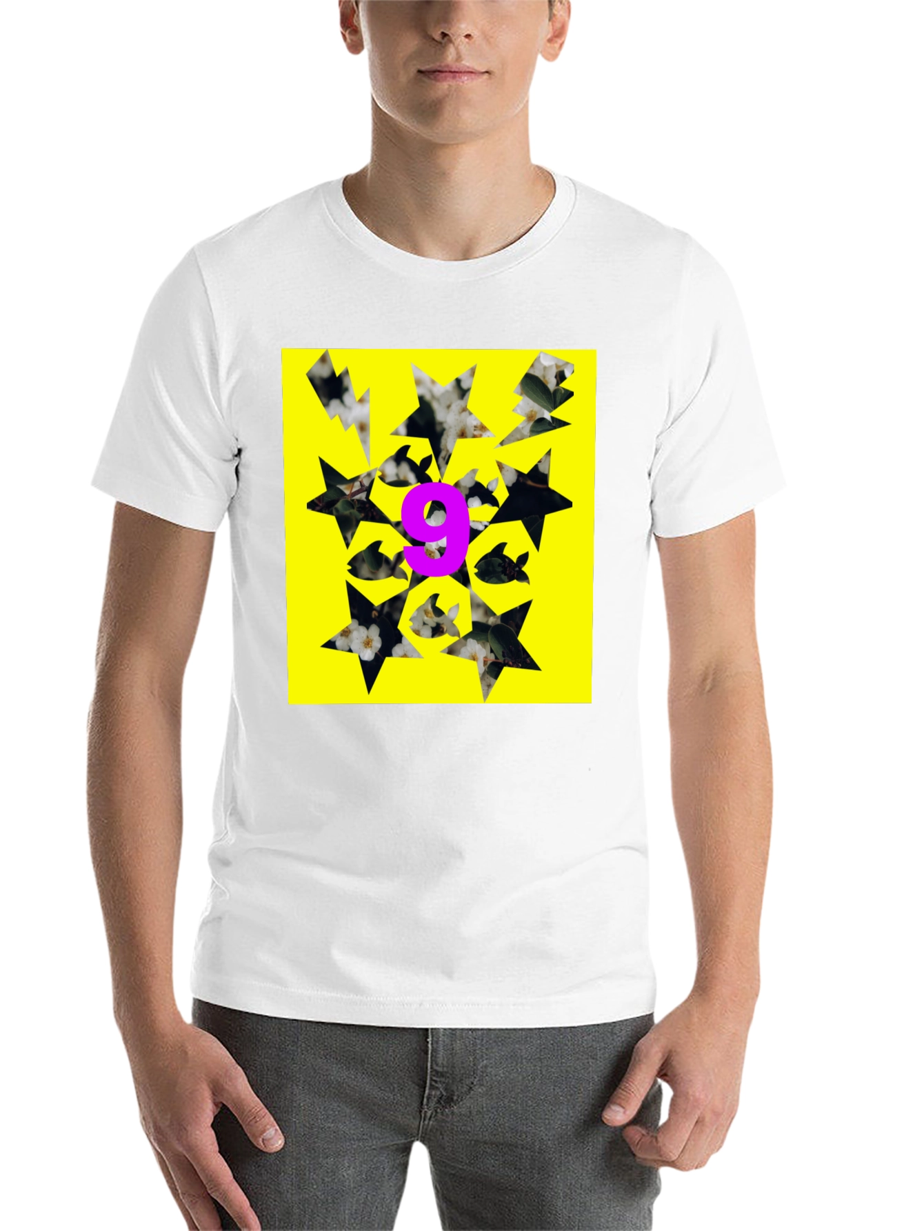 Black Graphic Tee - Nine Fish Star Yellow view 14