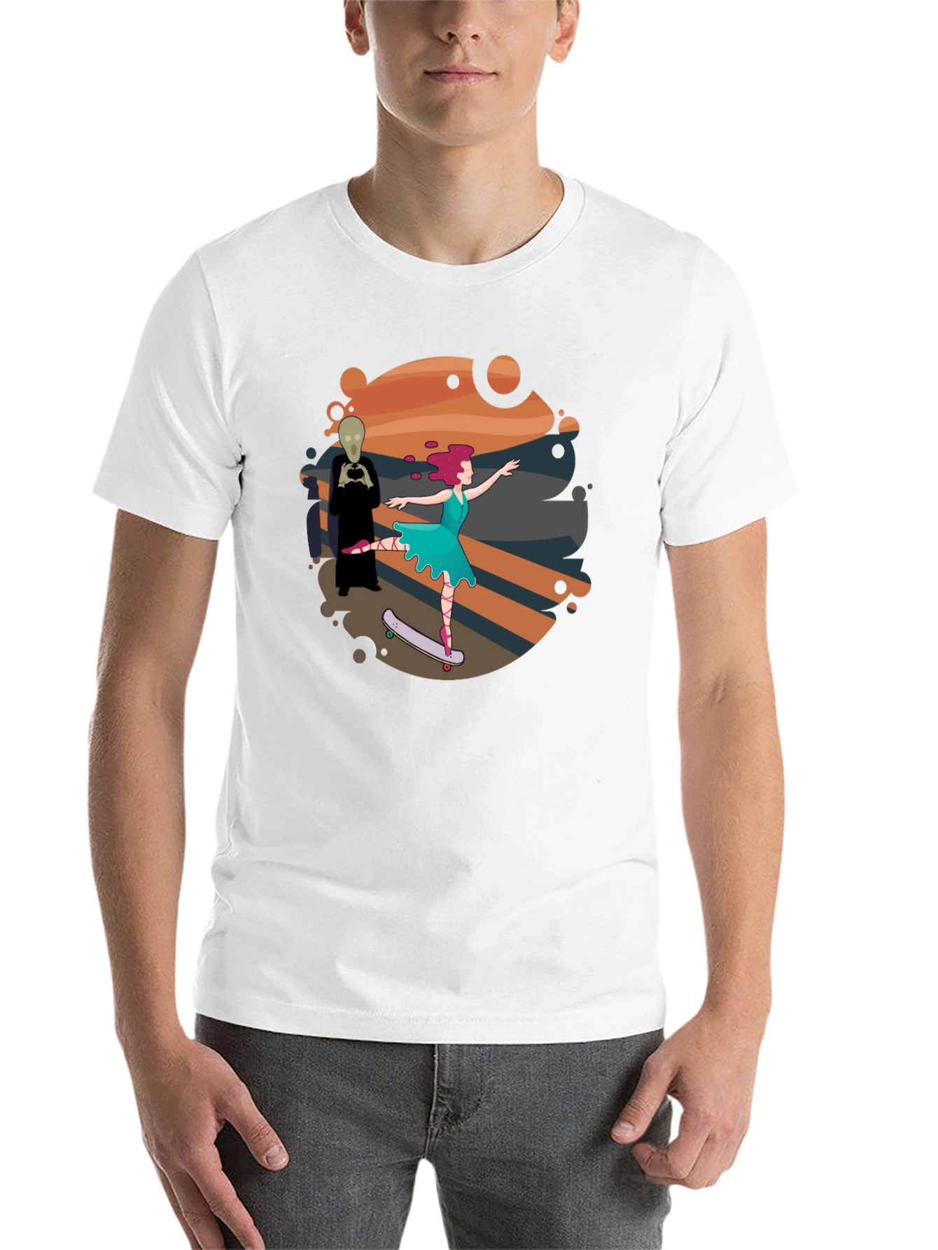 Black Ballet Skater Tee - Unique Graphic Design view 14