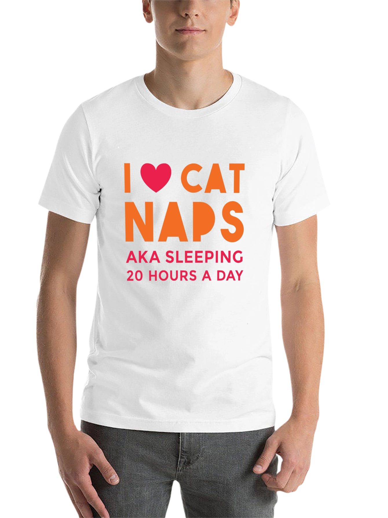 Black I Heart Cat Naps T-Shirt -  AKA Sleeping 20 Hours view 14