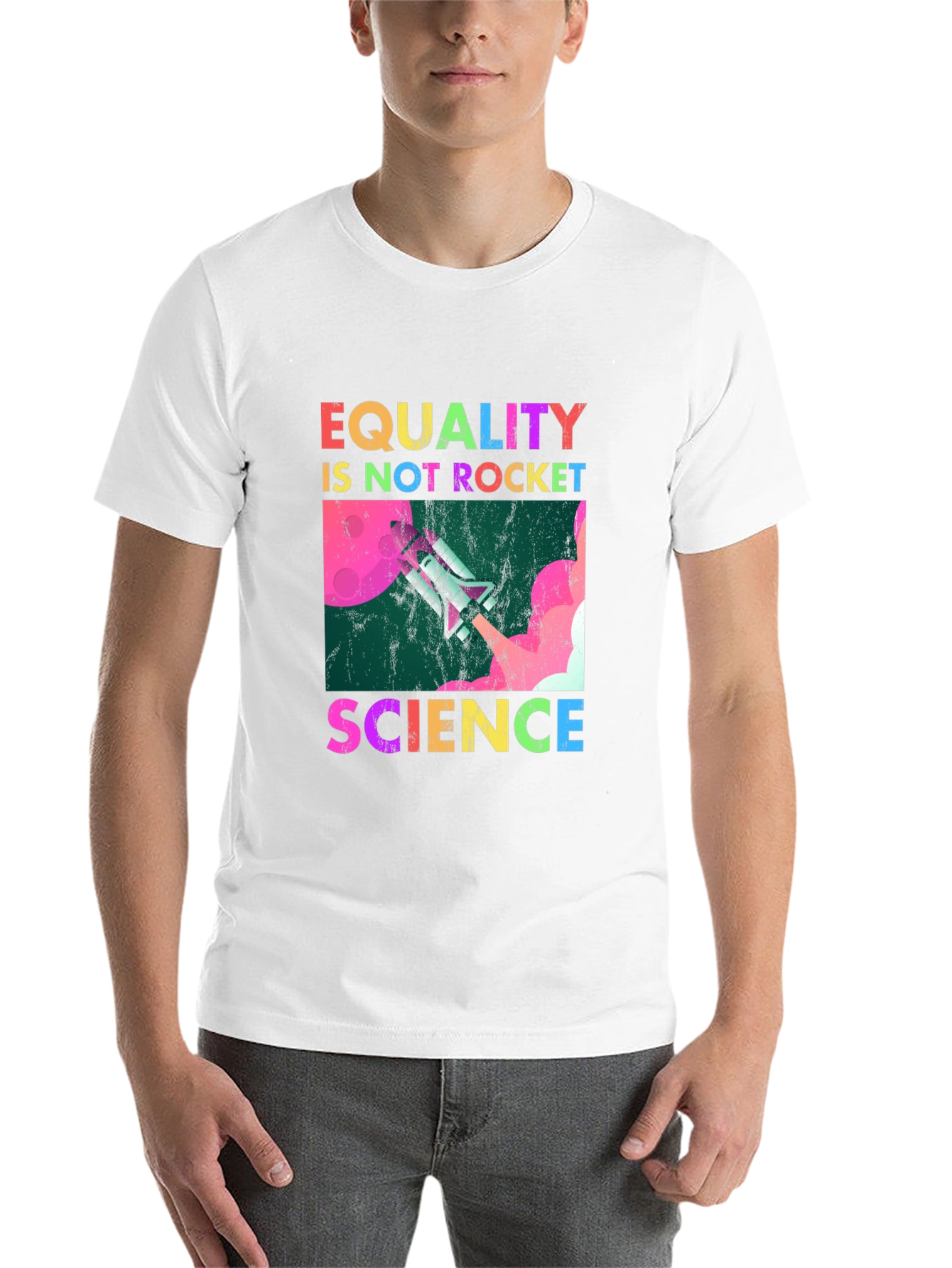 Black Equality is Not Rocket Science T-Shirt view 14