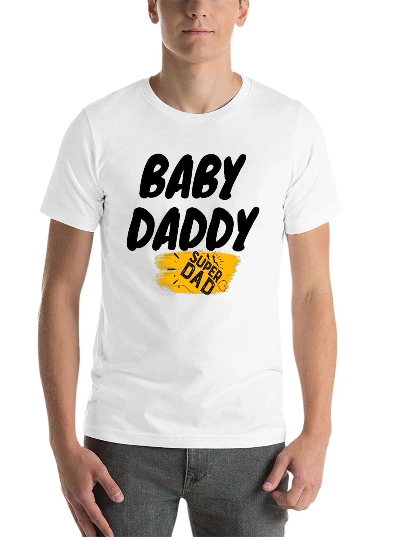 Black Baby Daddy Super Dad T-Shirt view 14
