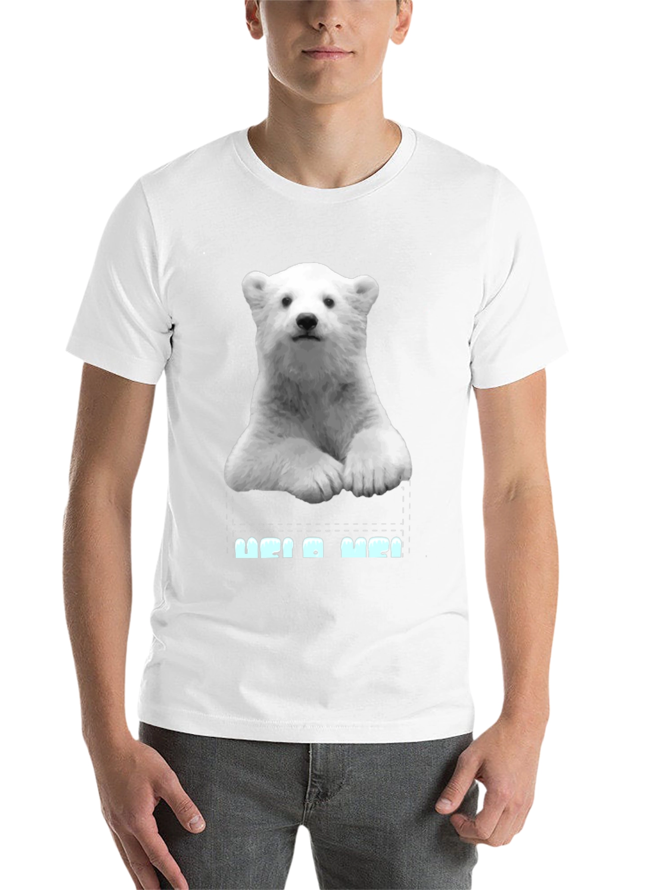 Black Polar Bear Pocket Graphic T-Shirt view 14