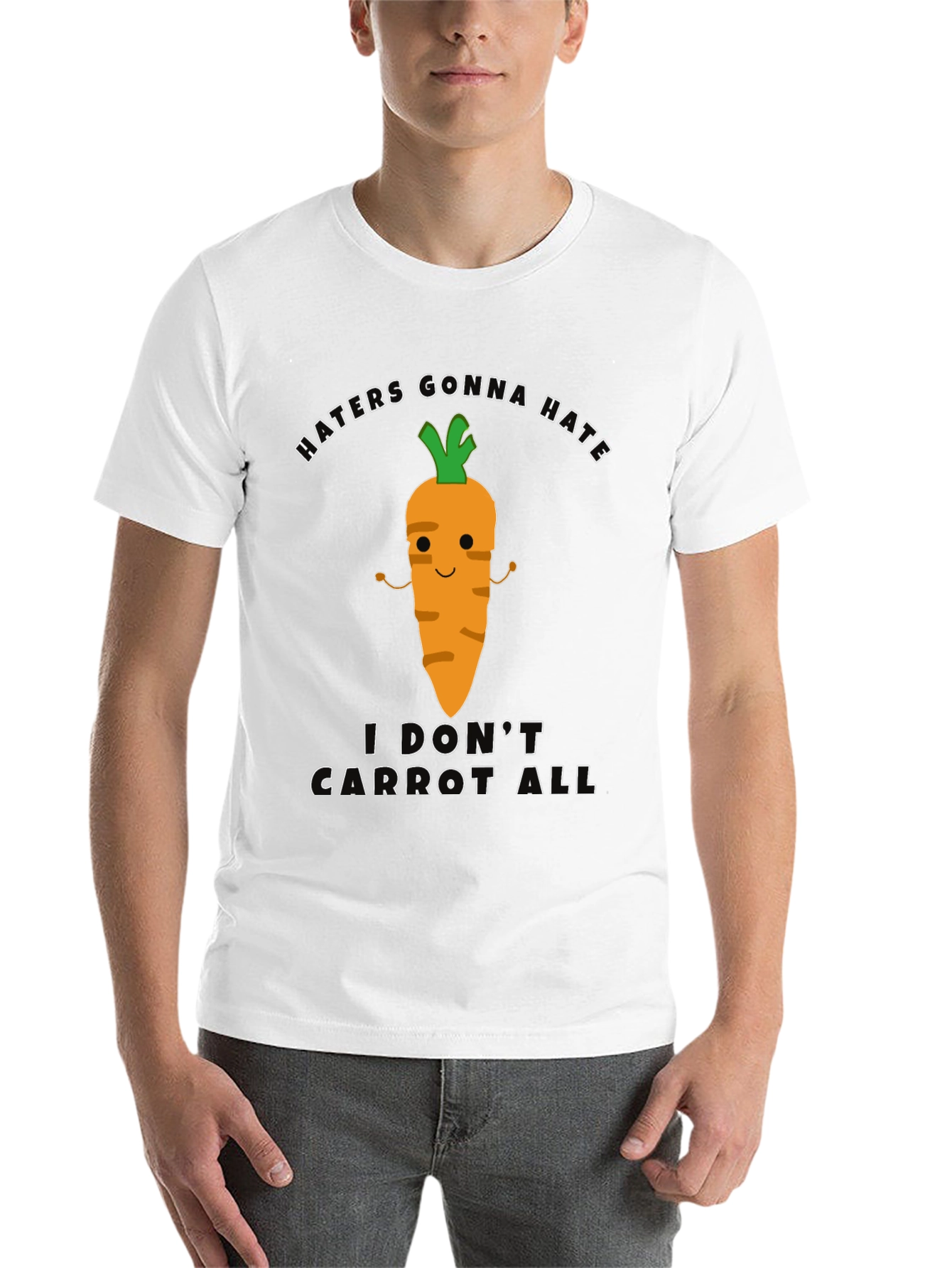 Black Funny Carrot Pun T-Shirt - Haters Gonna Hate view 14