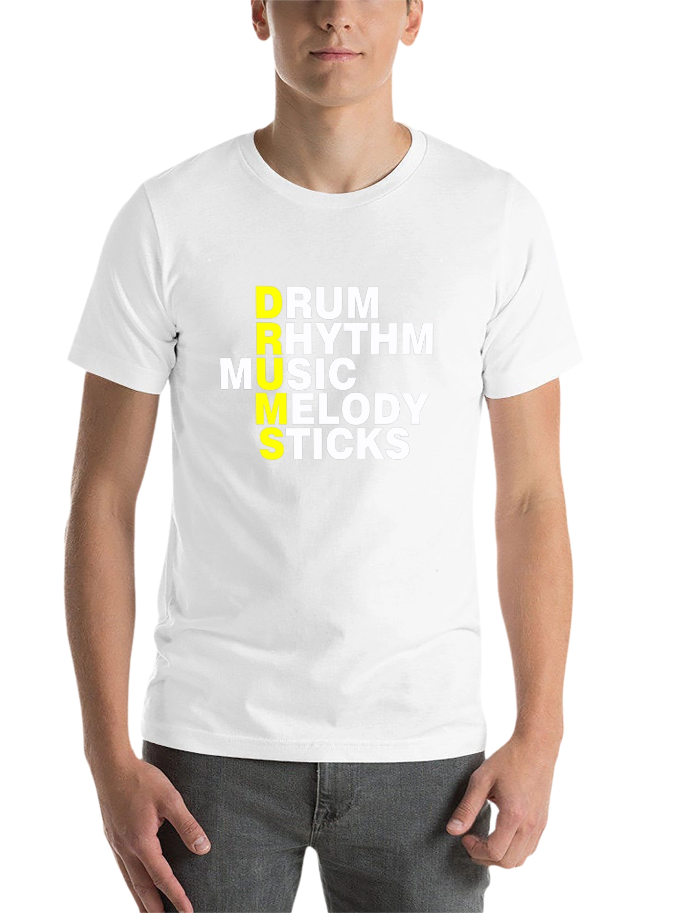 Black Drum Music Sticks T-Shirt - Musician Tee view 14