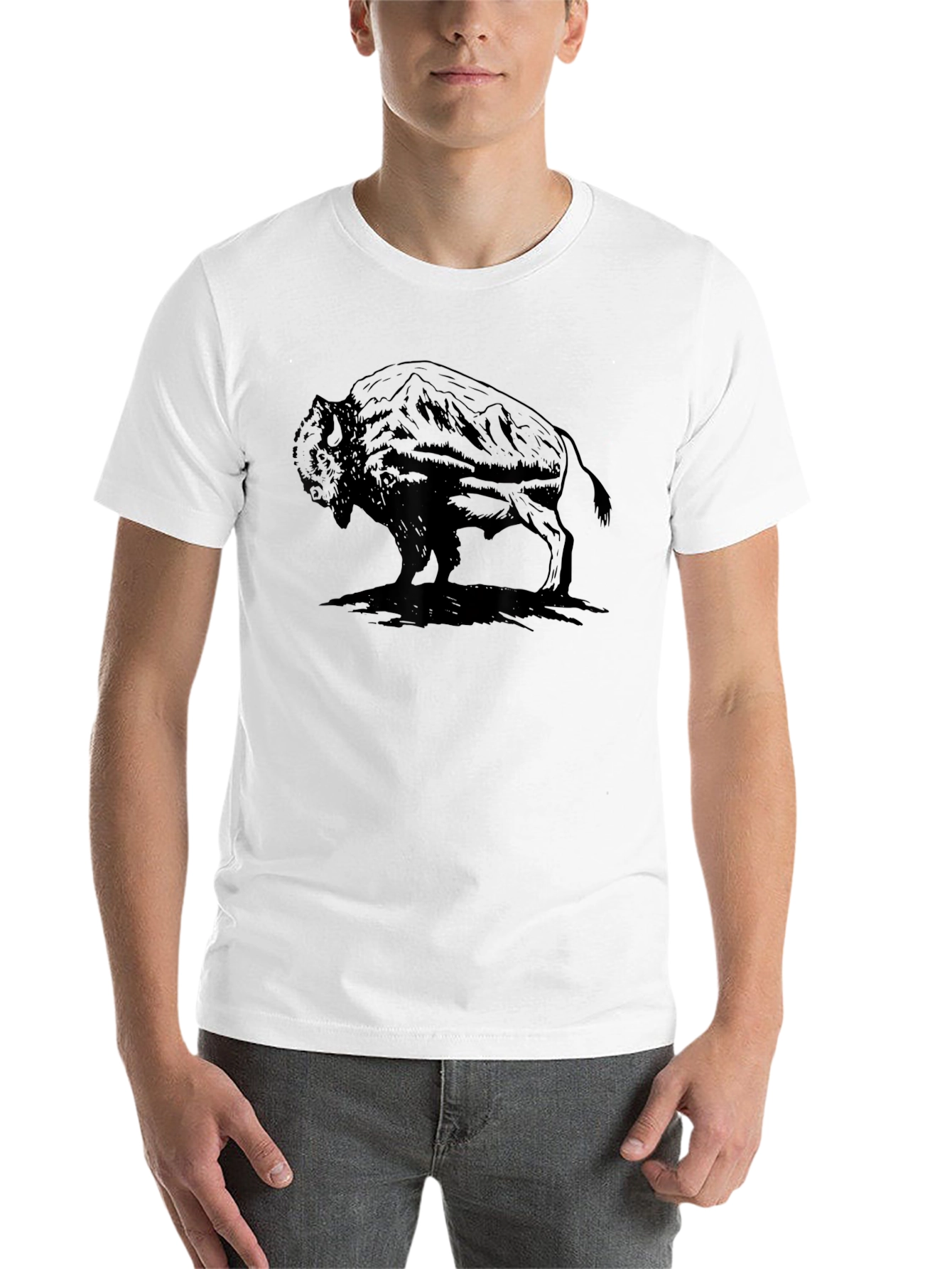 Black Bison Graphic T-Shirt - Black view 14