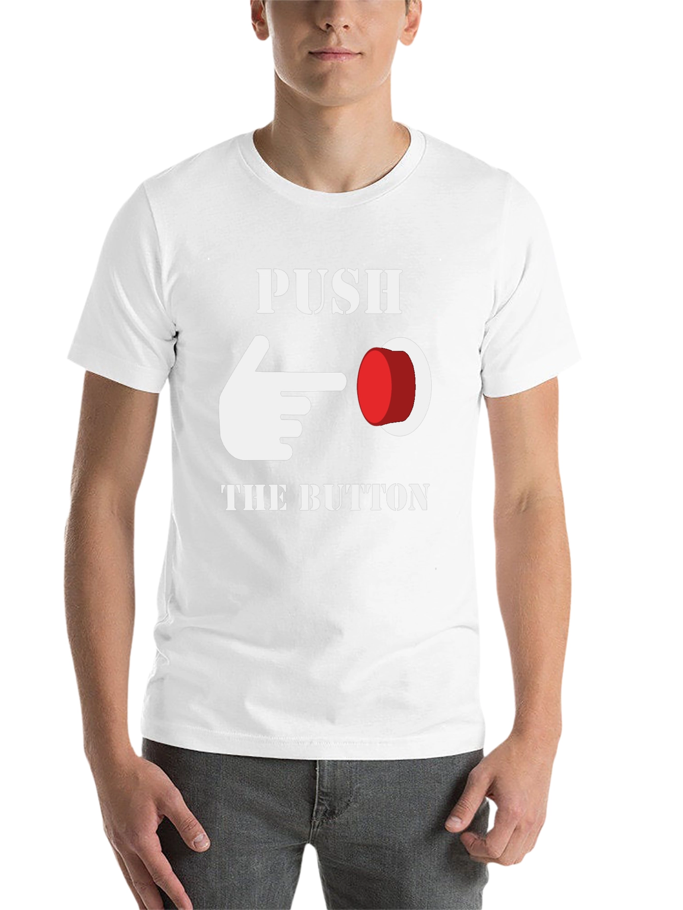 Black Push The Button Graphic Tee view 14