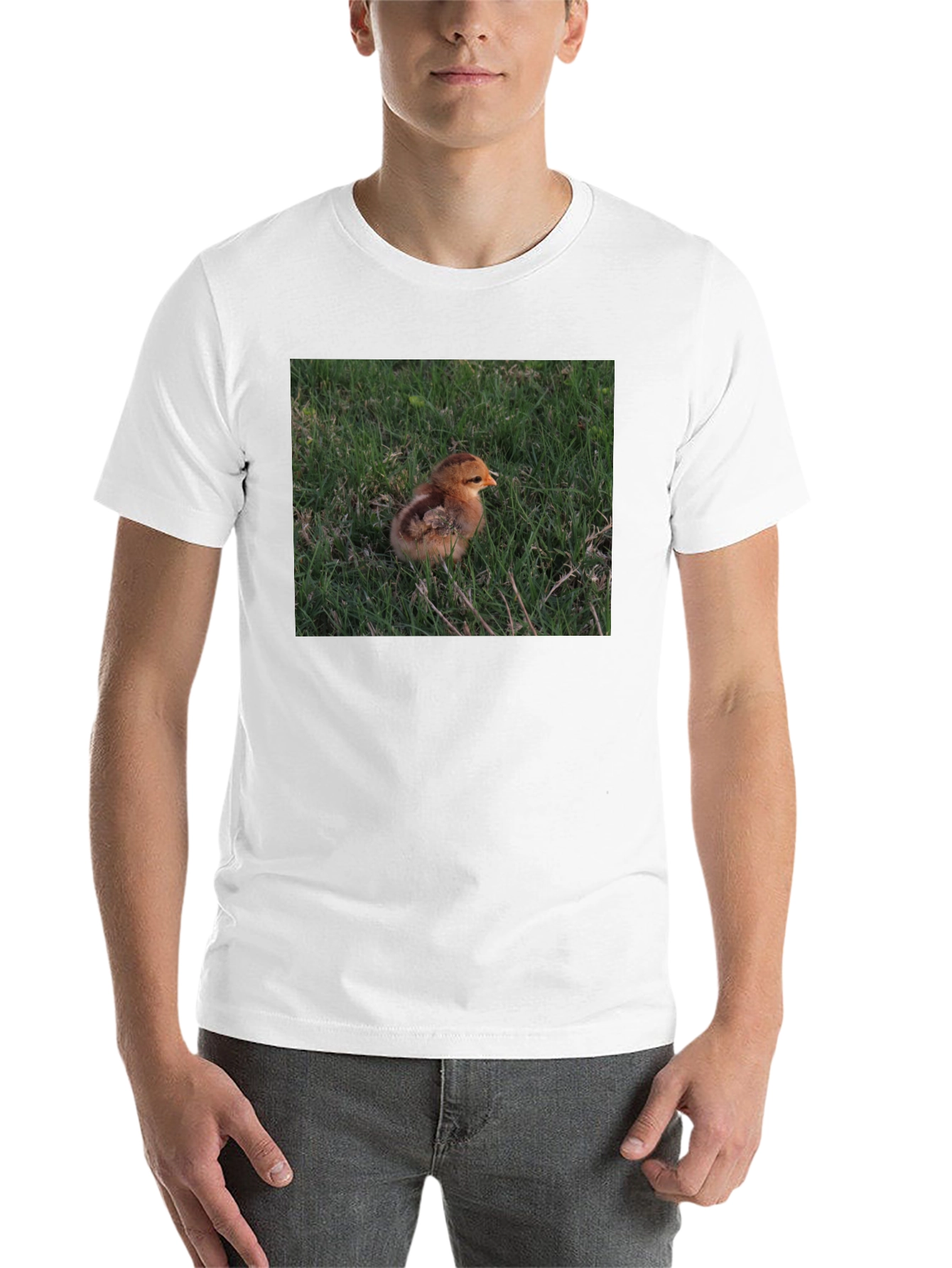 Black Cute Chick in Grass Graphic T-Shirt view 14
